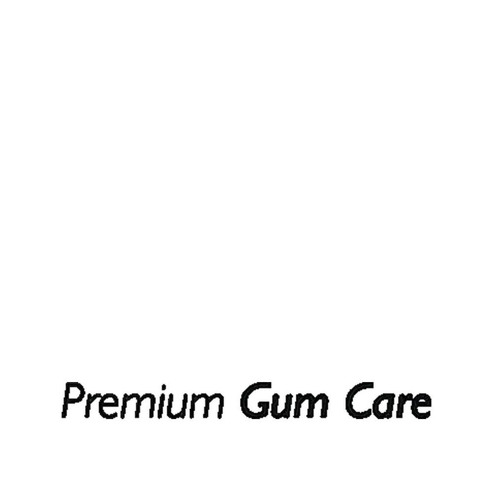 Zwei weiße Zahnbürstenköpfe mit lila Akzenten. Blaue und weiße Borsten. Aufschrift "Premium Gum Care".