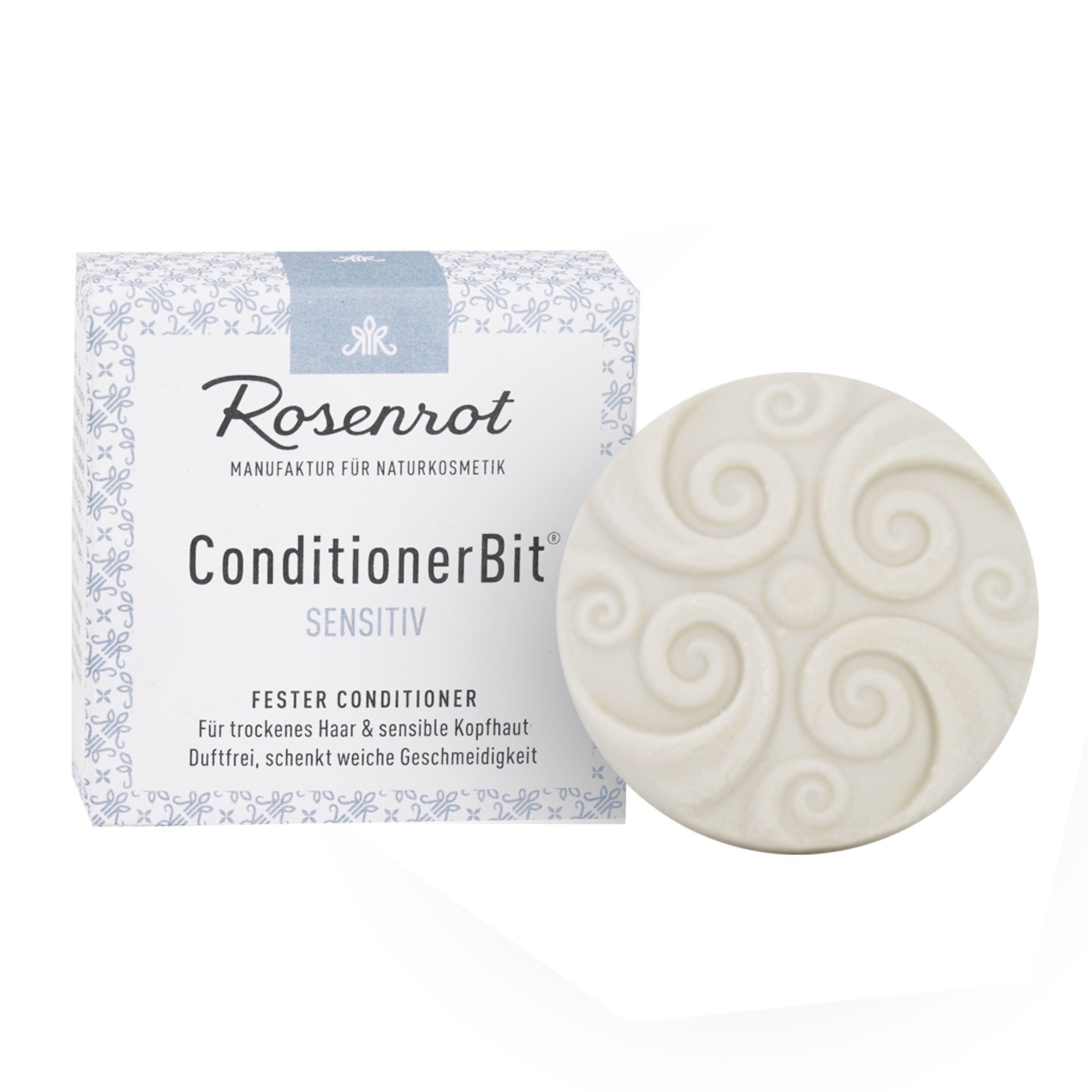 Rosenrot Naturkosmetik - ConditionerBit® - fester Conditioner Sensitiv - Duftfrei