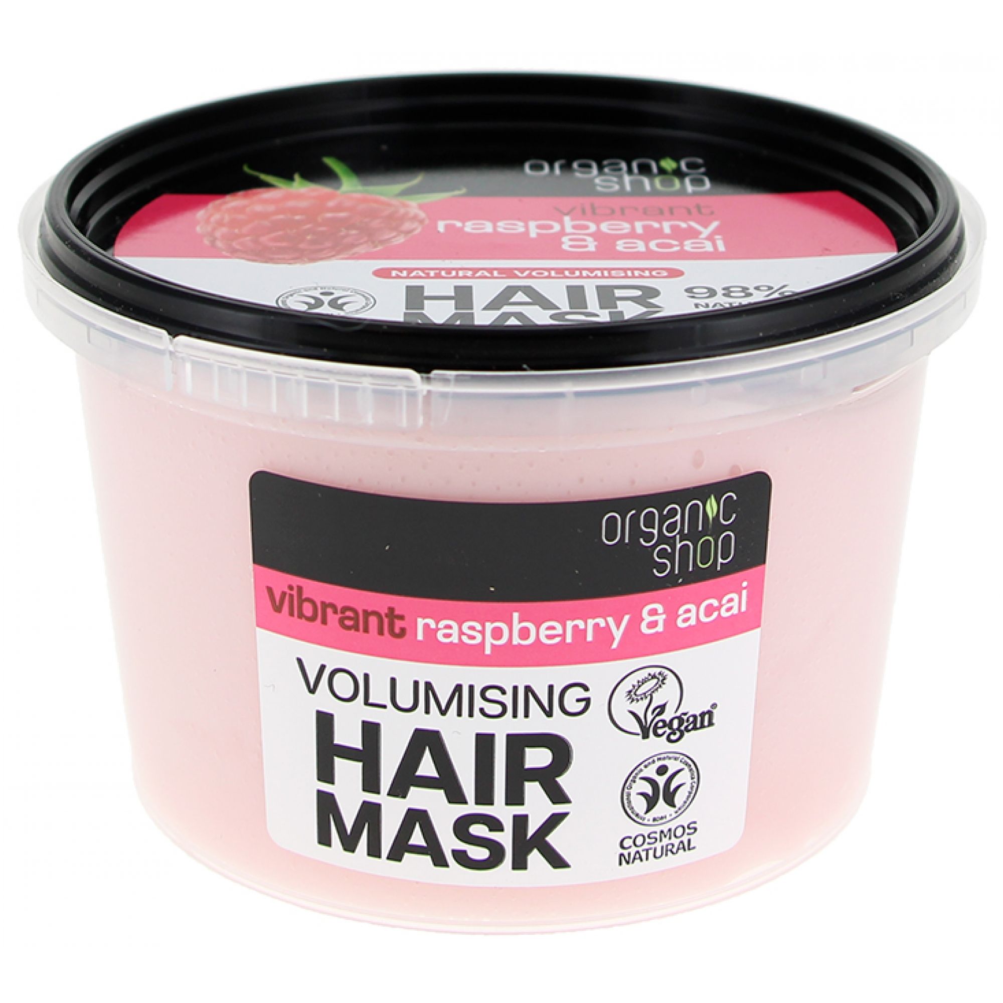 Organic Shop Natürliche Volumen-Haarmaske Himbeere & Acai 6,3x9,5x9,5 cm