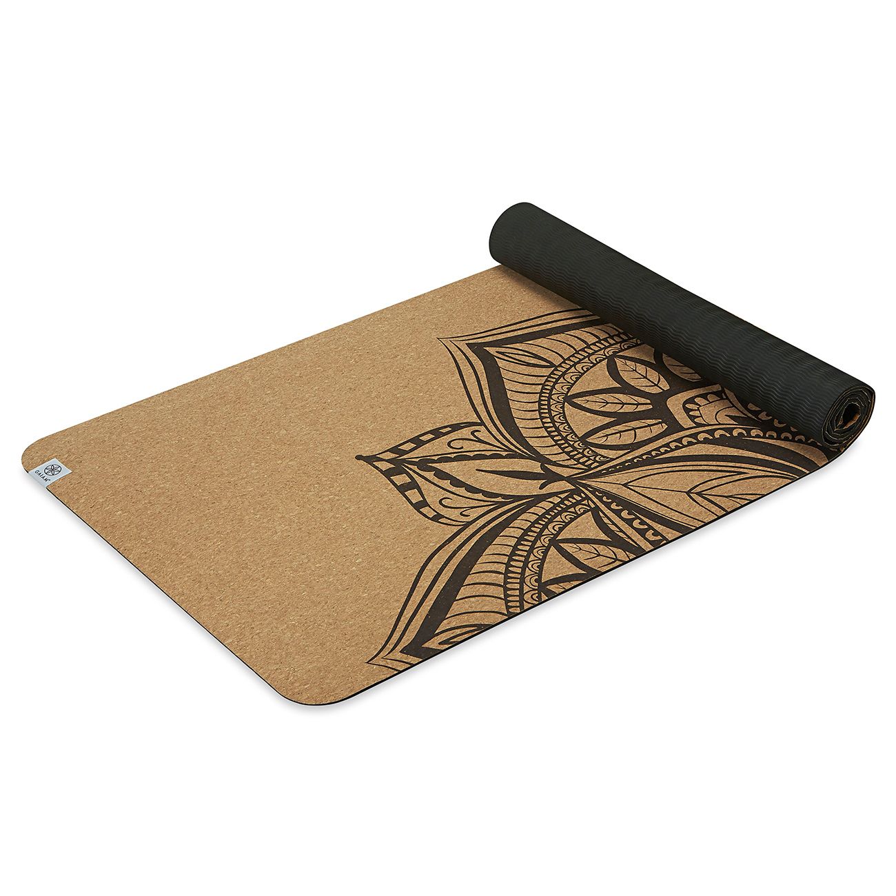 Gaiam Yogamatte aus Kork mit Mandala-Print