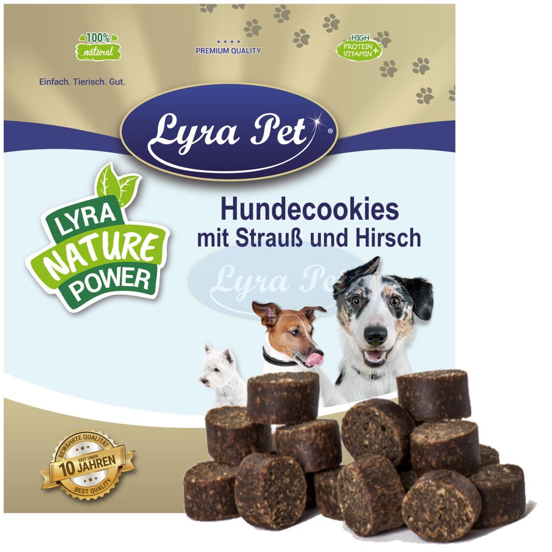 Lyra Pet® Hundecookies mit Strauß und Hirsch