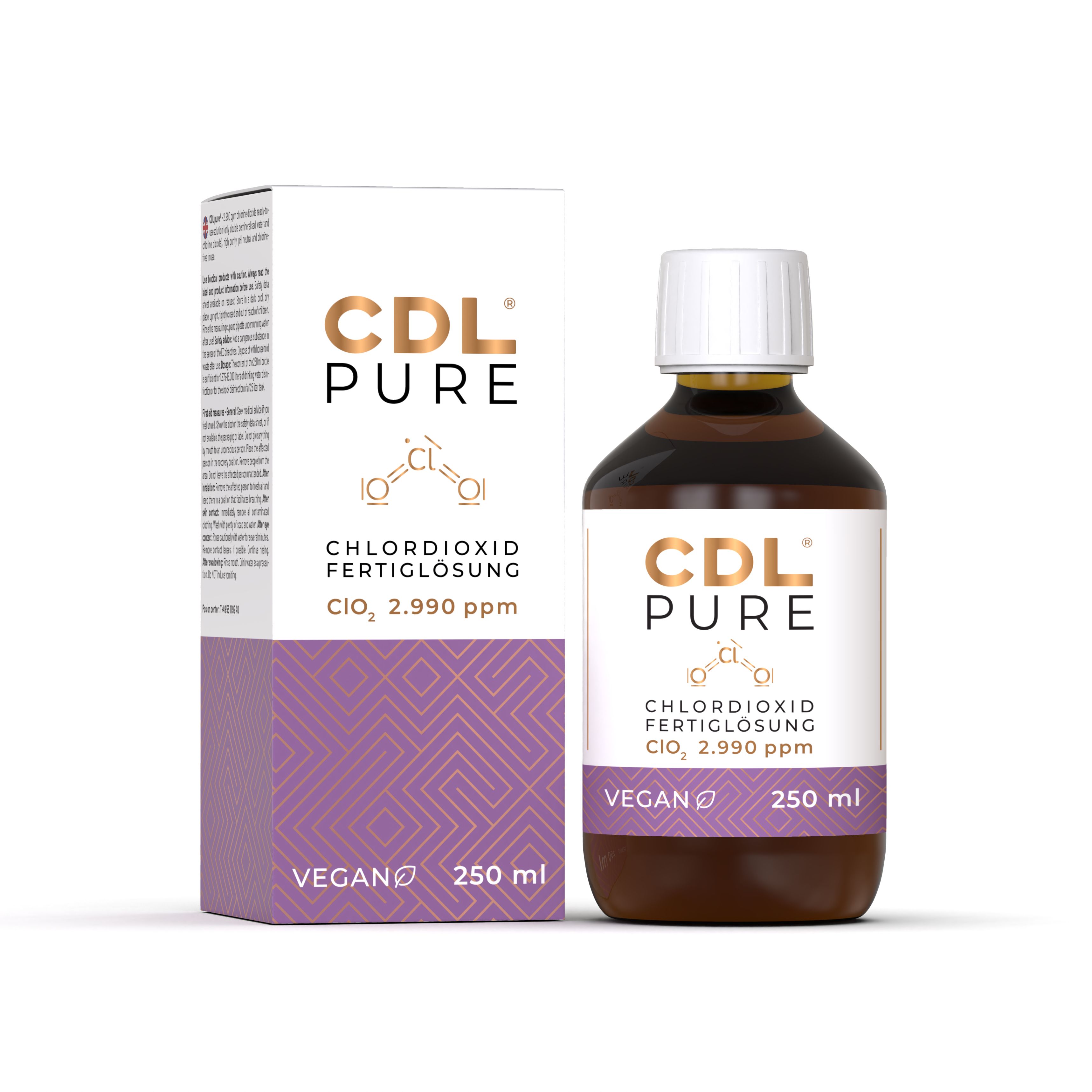 CDLpure - Chlordioxid Fertiglösung 2990ppm (0,299%) Cdl/Cds Tropfen 1 ml Flüssigkeit