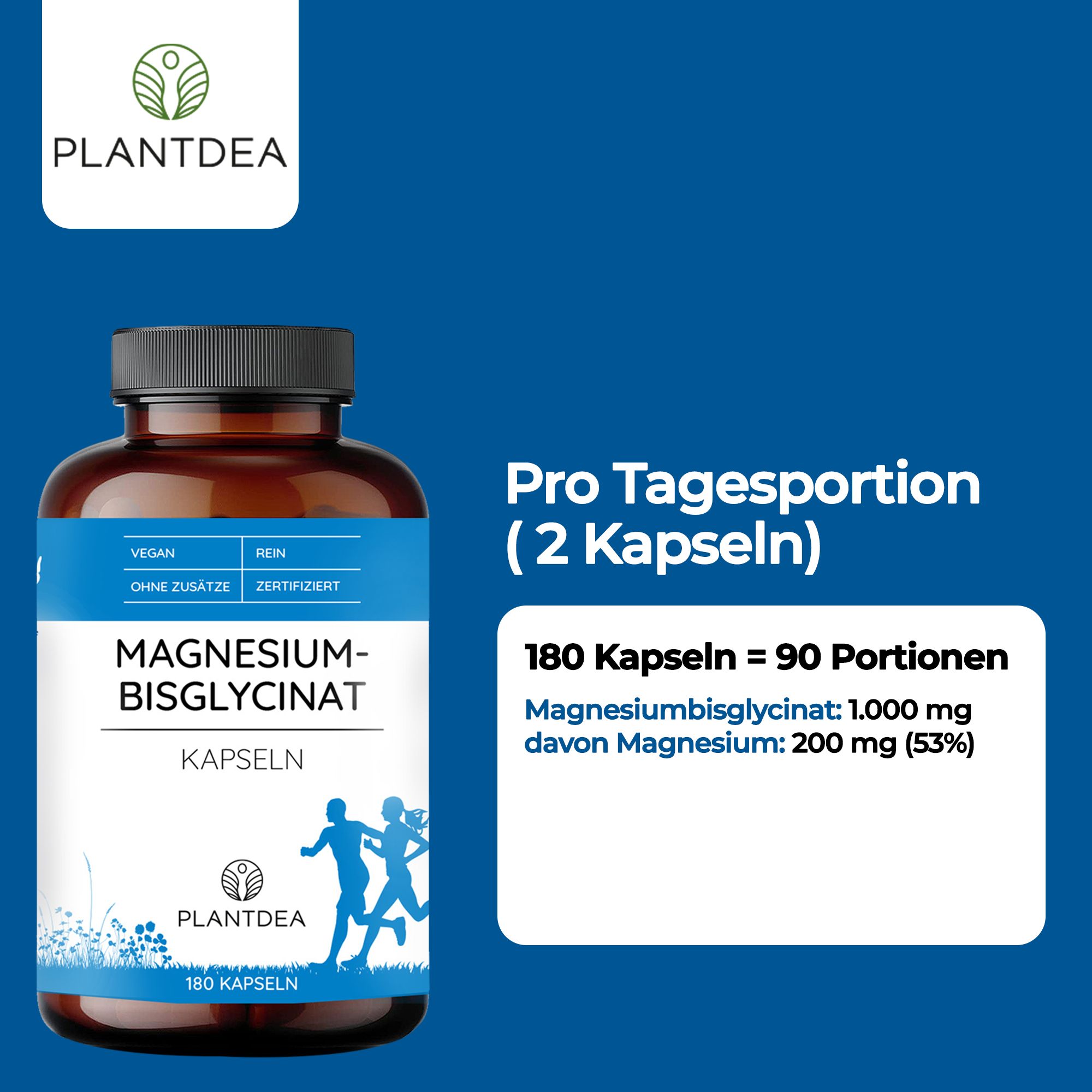 PlantDEA Magnesiumbisglycinat Kapseln