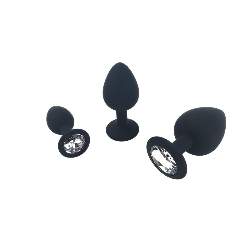 Diamond Anal Plug Set aus Silikon S/ M/L