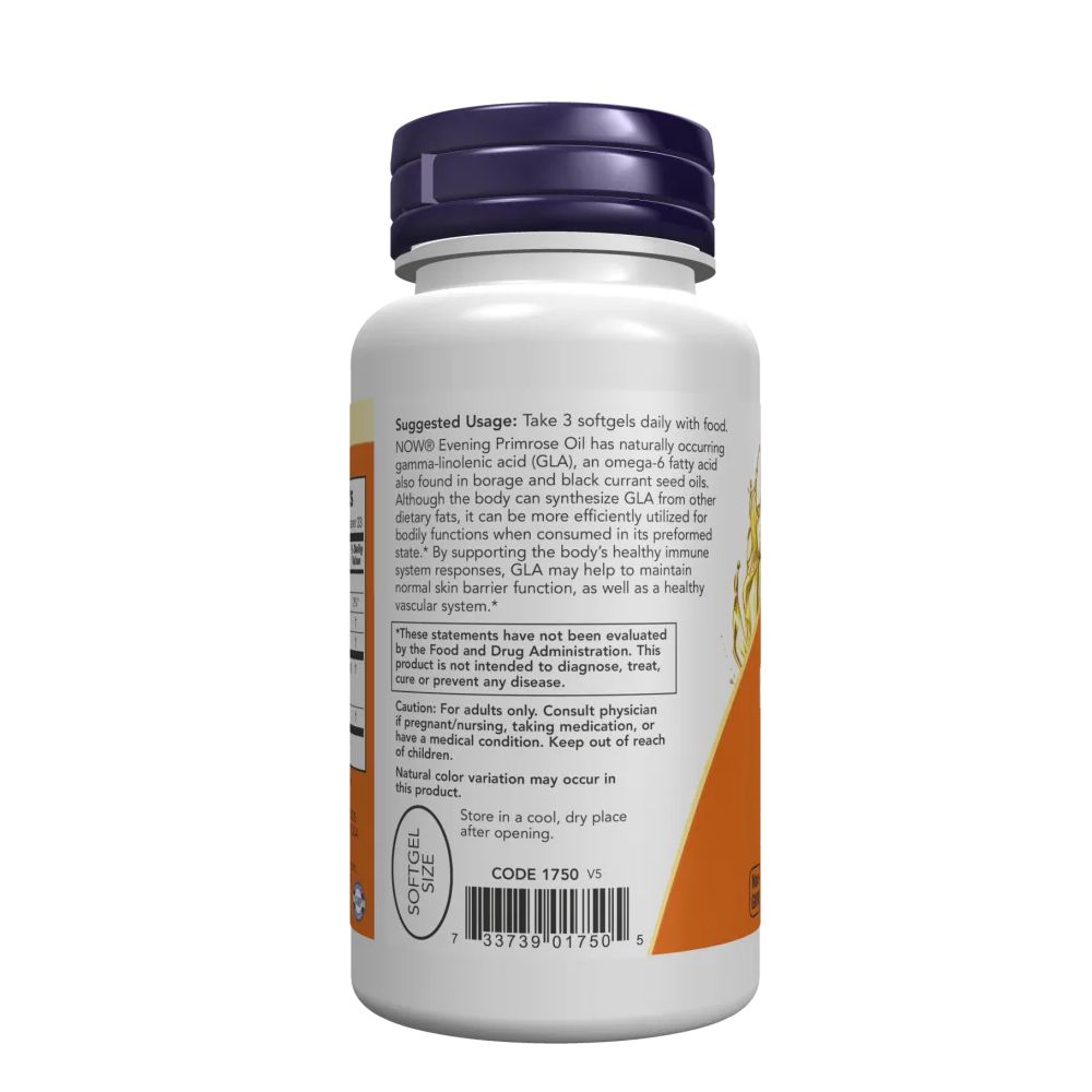 Rückseite der Flasche. Etikett mit Anwendungshinweisen und Inhaltsstoffen. Marke: NOW FOODS. Code 1750.