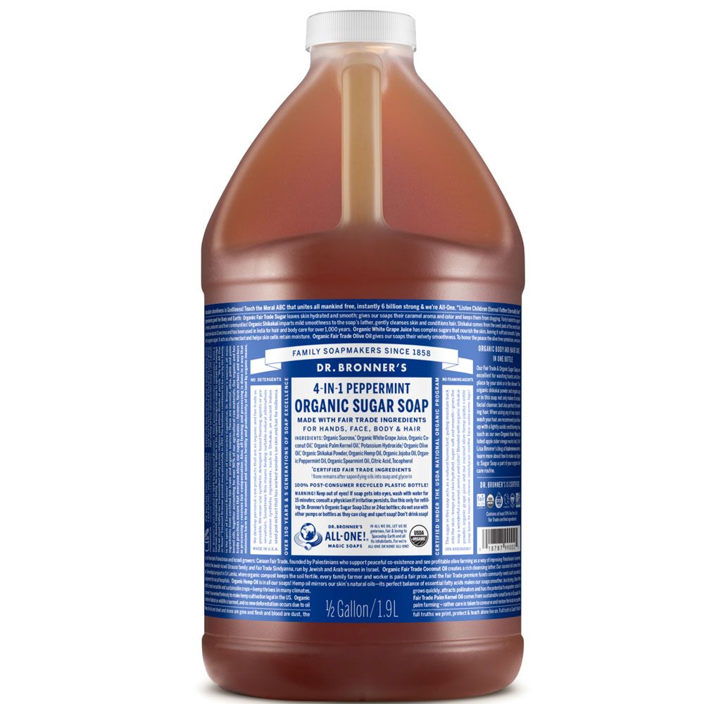 Dr. Bronners Bio Sugar Soap Pfefferminz 1,9 l