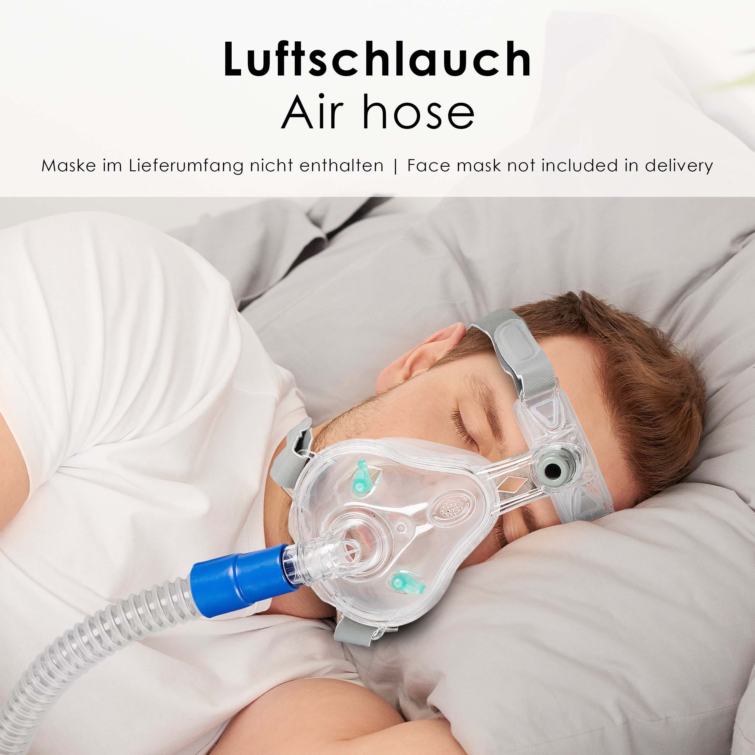 Pulox CPAP Luftschlauch - Ersatzteil für gängige CPAP-Geräte, 180cm