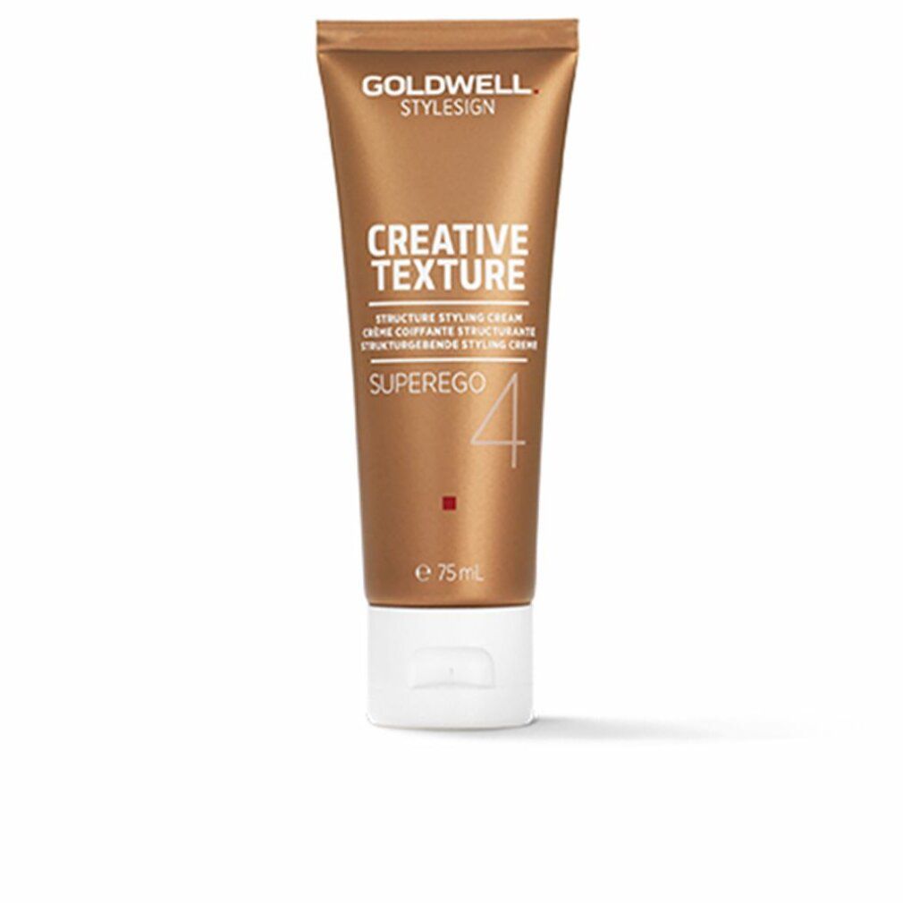 Goldwell StyleSign Creative Texture Superego. Braune Tube mit weißem Deckel. Text: Creative Texture, 4, 75 ml.