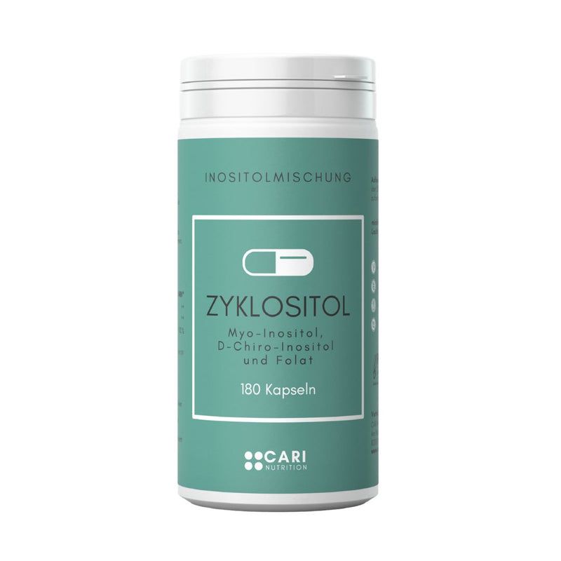 ZYKLOSITOL Kapseln: Inositolmischung mit Myo-Inositol, D-Chiro-Inositol und Folsäure. 180 Kapseln.