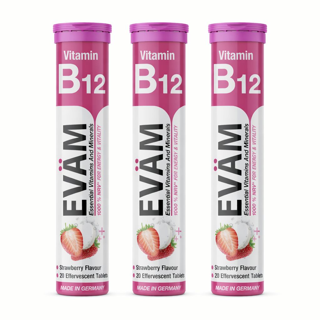 Eväm Vitamin B12 Brausetabletten - 3er Pack 60 St