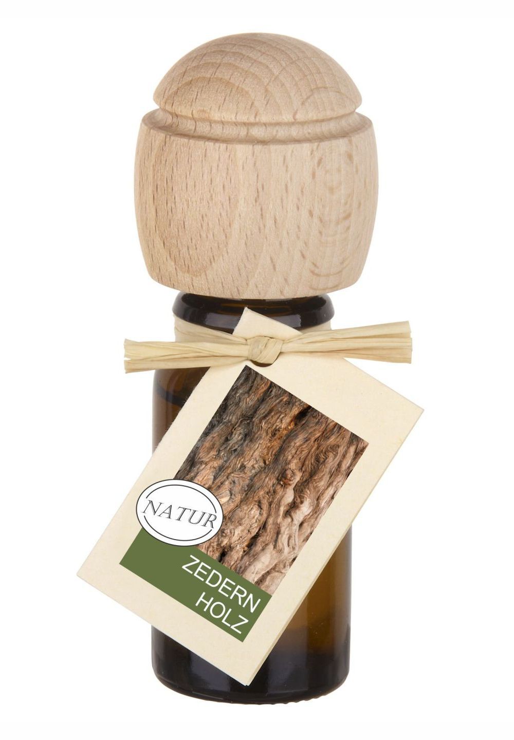 Traumduft Piccolino Zedernholz Duftöl – Handgefertigt, ätherische Öle, Buchenholzverschluss 10 ml Ätherisches Öl