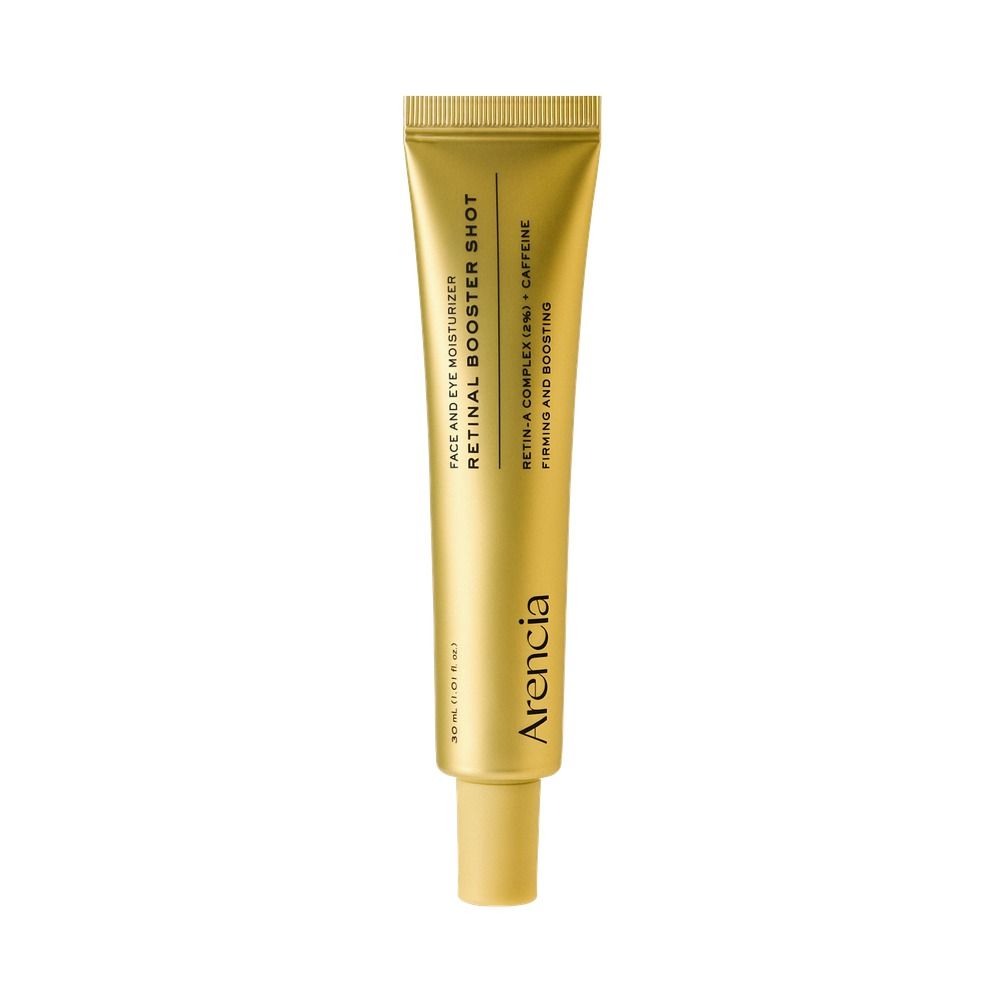 Goldene Tube mit Arencia Retinal Booster Shot Aufschrift.