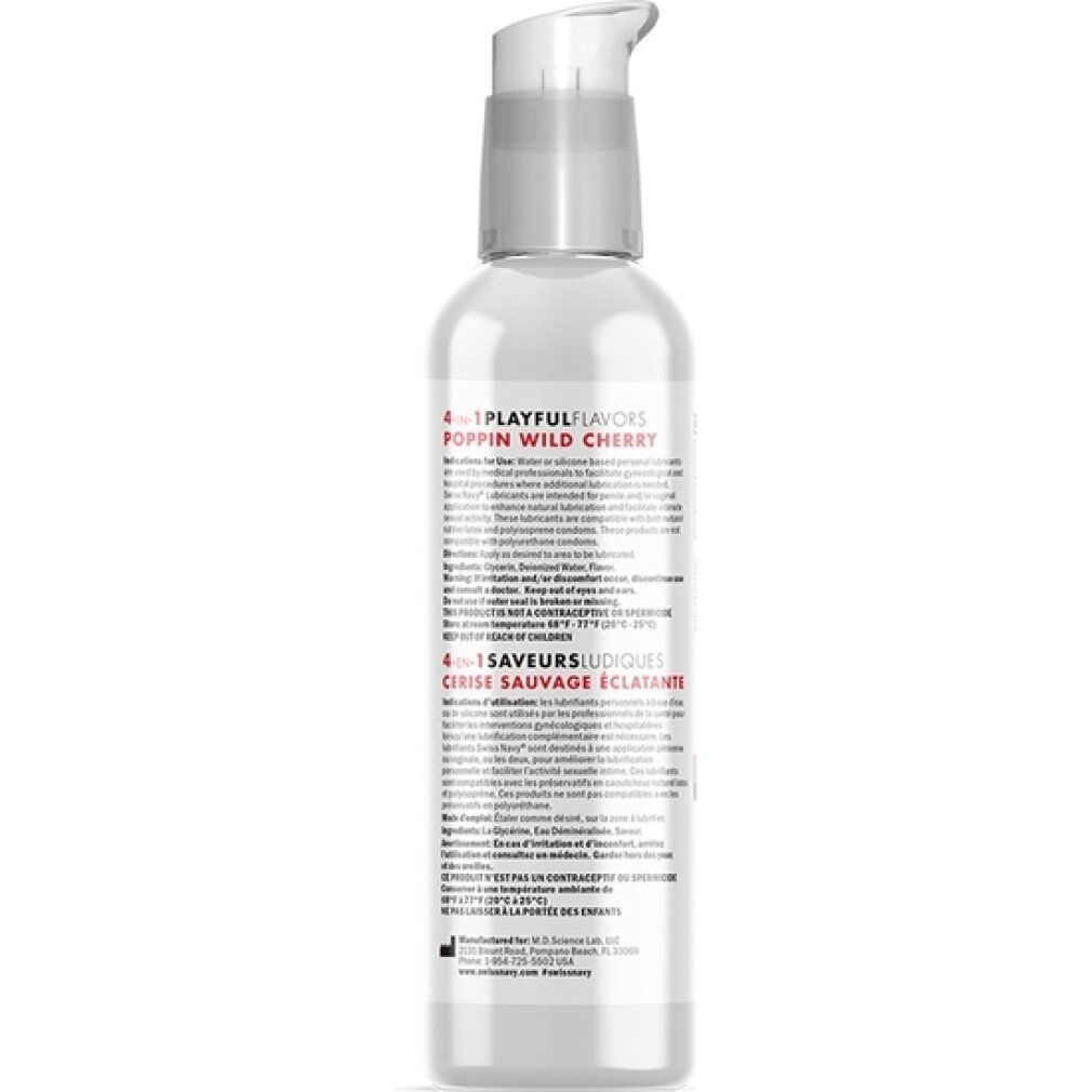 Swiss Navy - 4 In 1 Lubricant with Poppin Wild Cherry Flavor