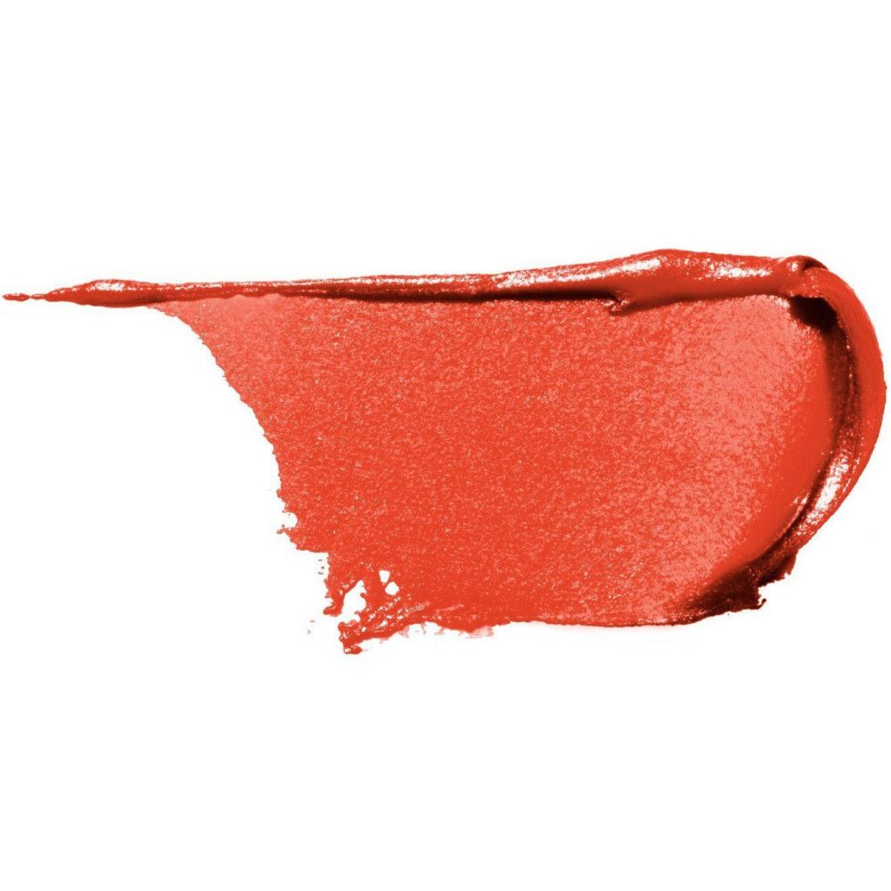 Roter Lippenstift-Swatch mit feiner Textur und glänzendem Finish.