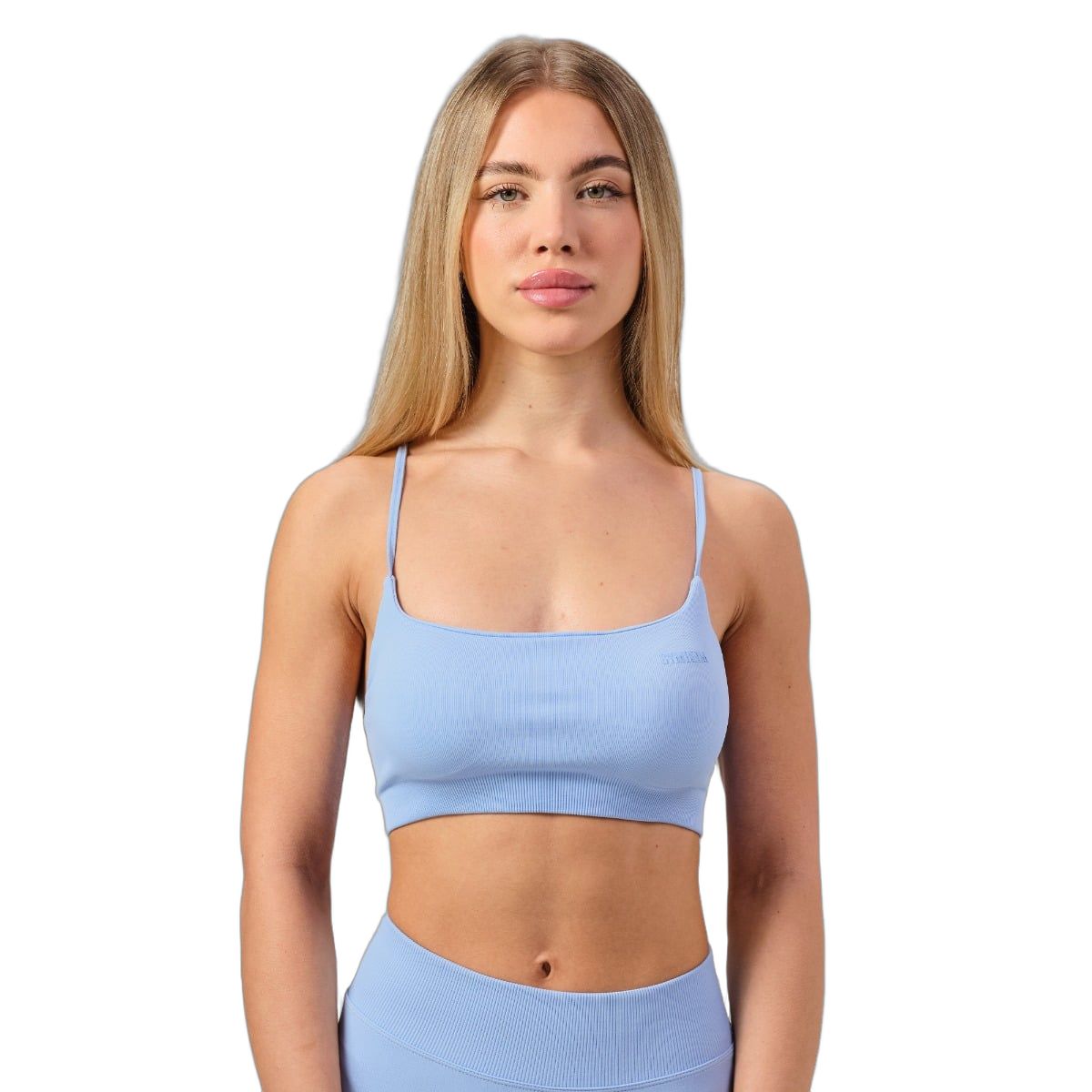 GymBeam Sport-BH Frauen nahtlos mit verstellbaren Trägern NEO Sky