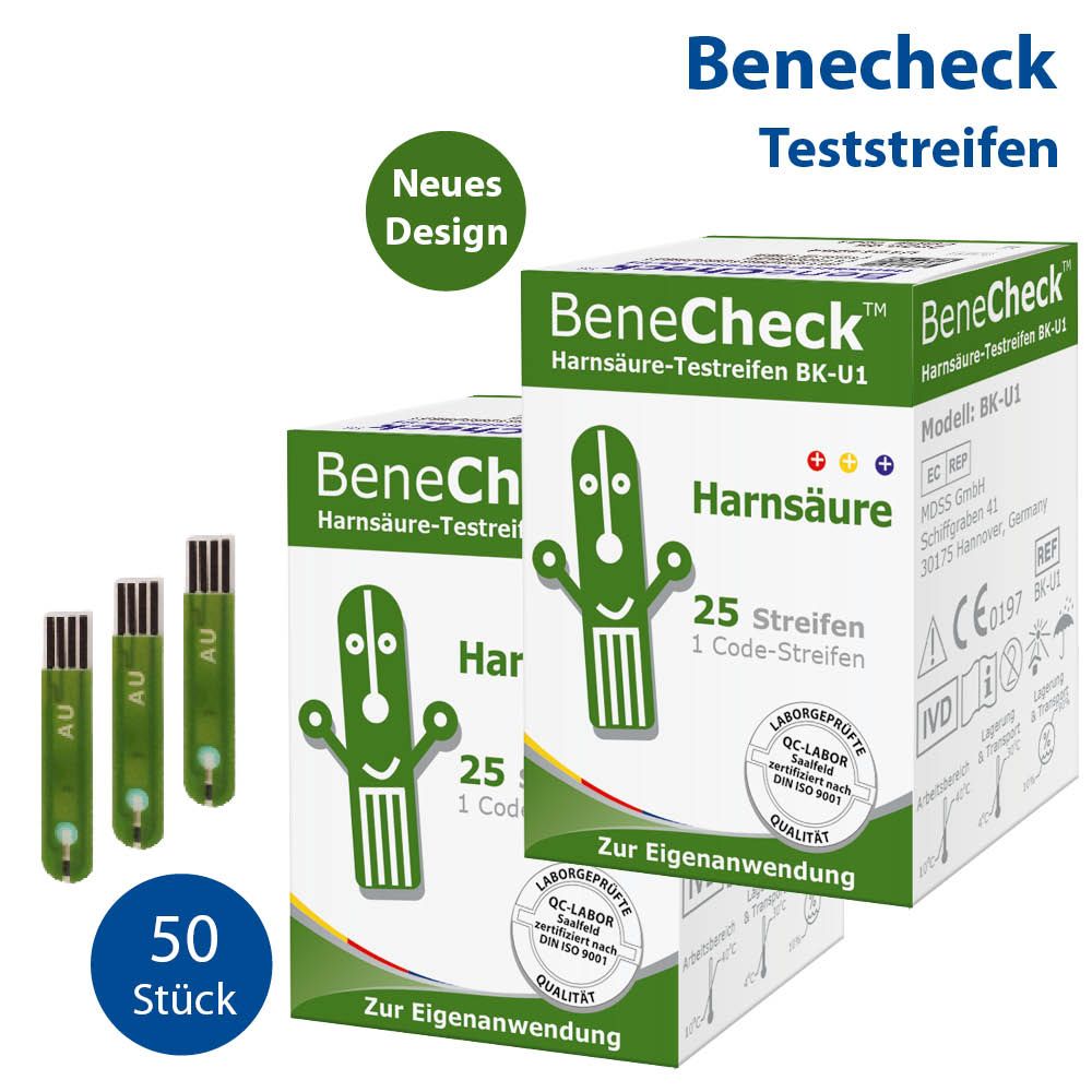 BeneCheck Harnsäure-Teststreifen 50 St