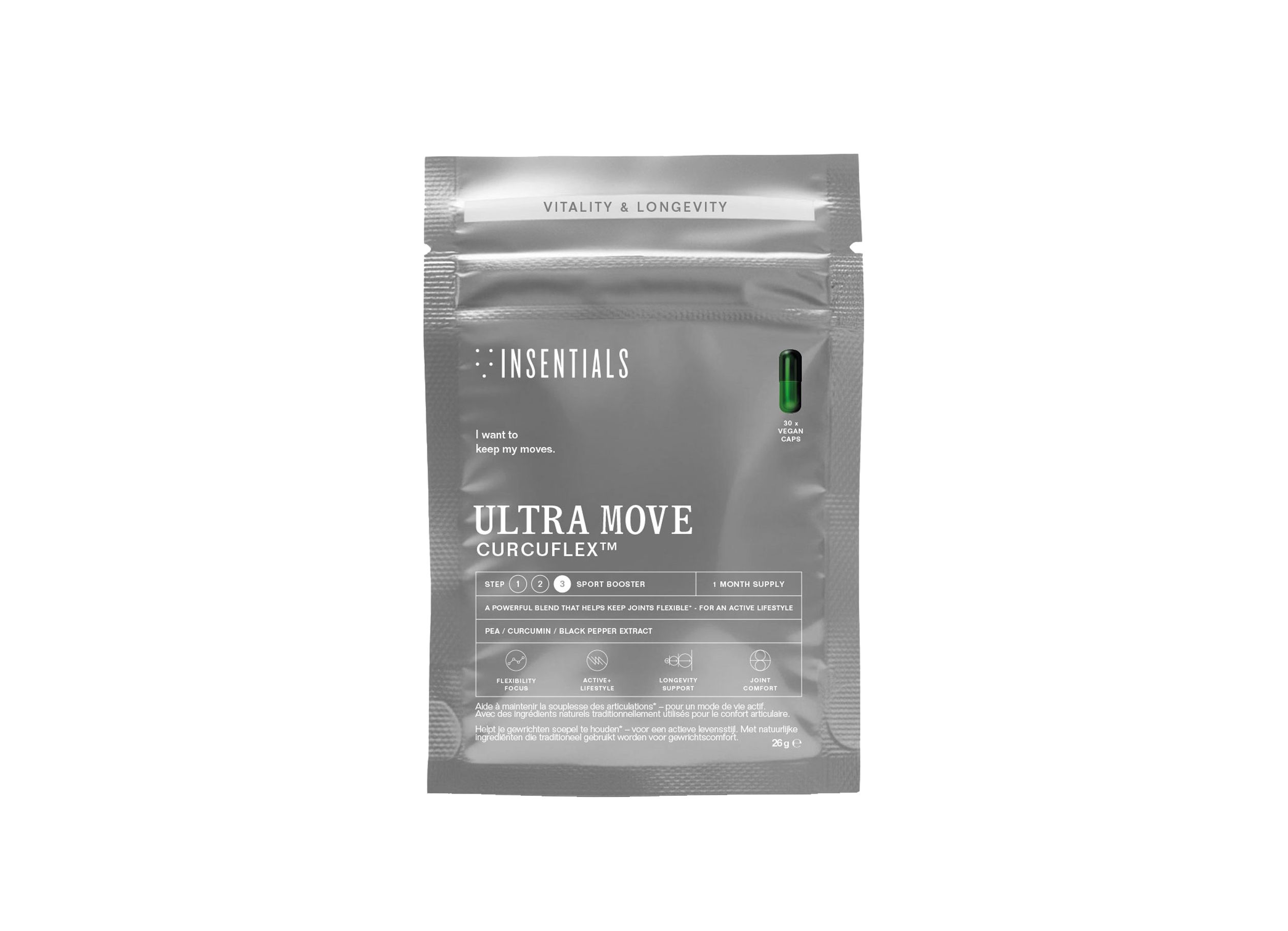 Insentials - Ultra Move (CURCUFLEX™) - supporto per articolazioni morbide e movimenti confortevoli