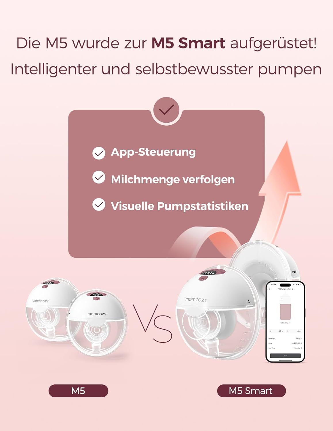 Momcozy  Smart Milchpumpe Elektrische