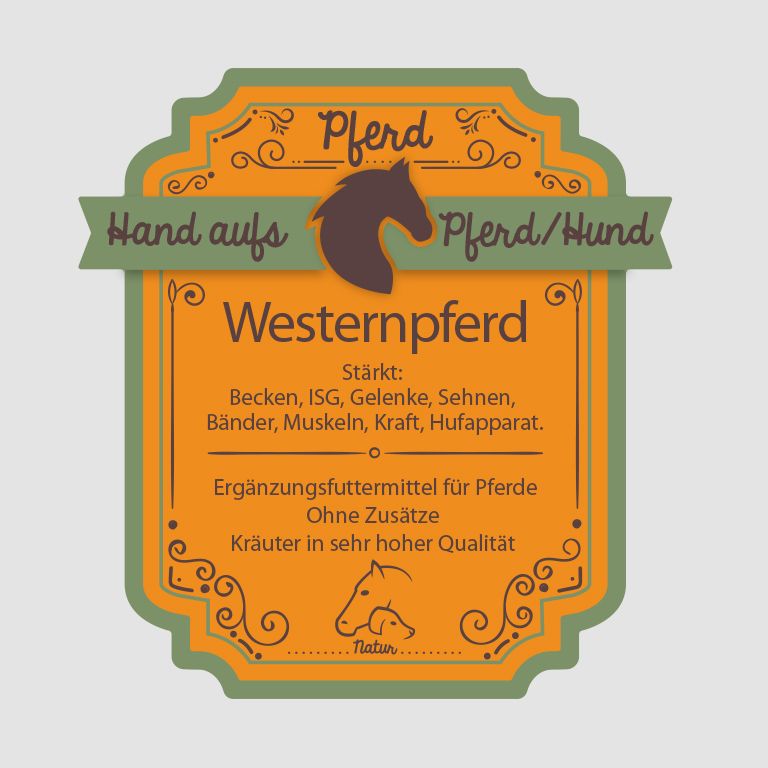 Hand aufs Pferd/Hund Western Kräuter Westernpferd