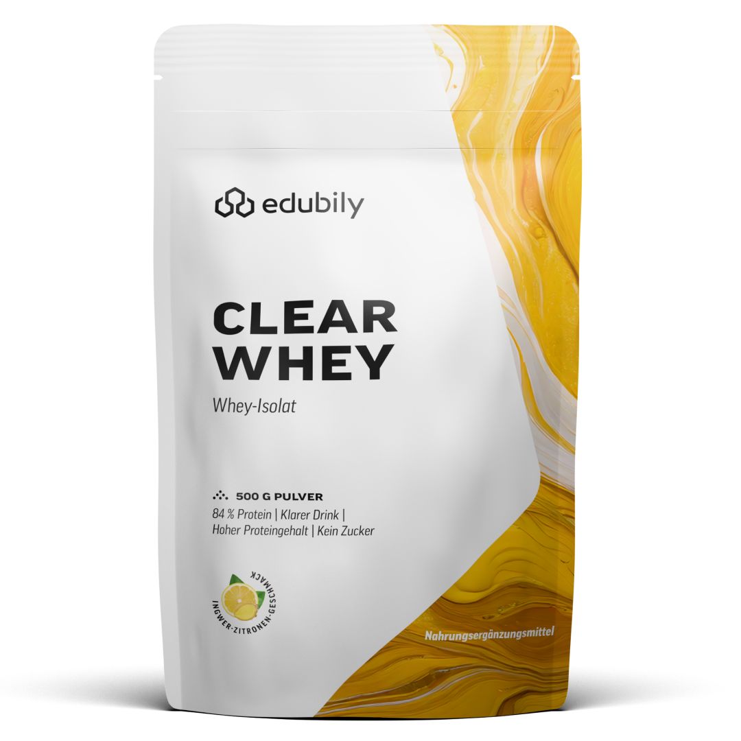 edubily® Clear Whey Isolat Ingwer-Zitrone 500 g Pulver