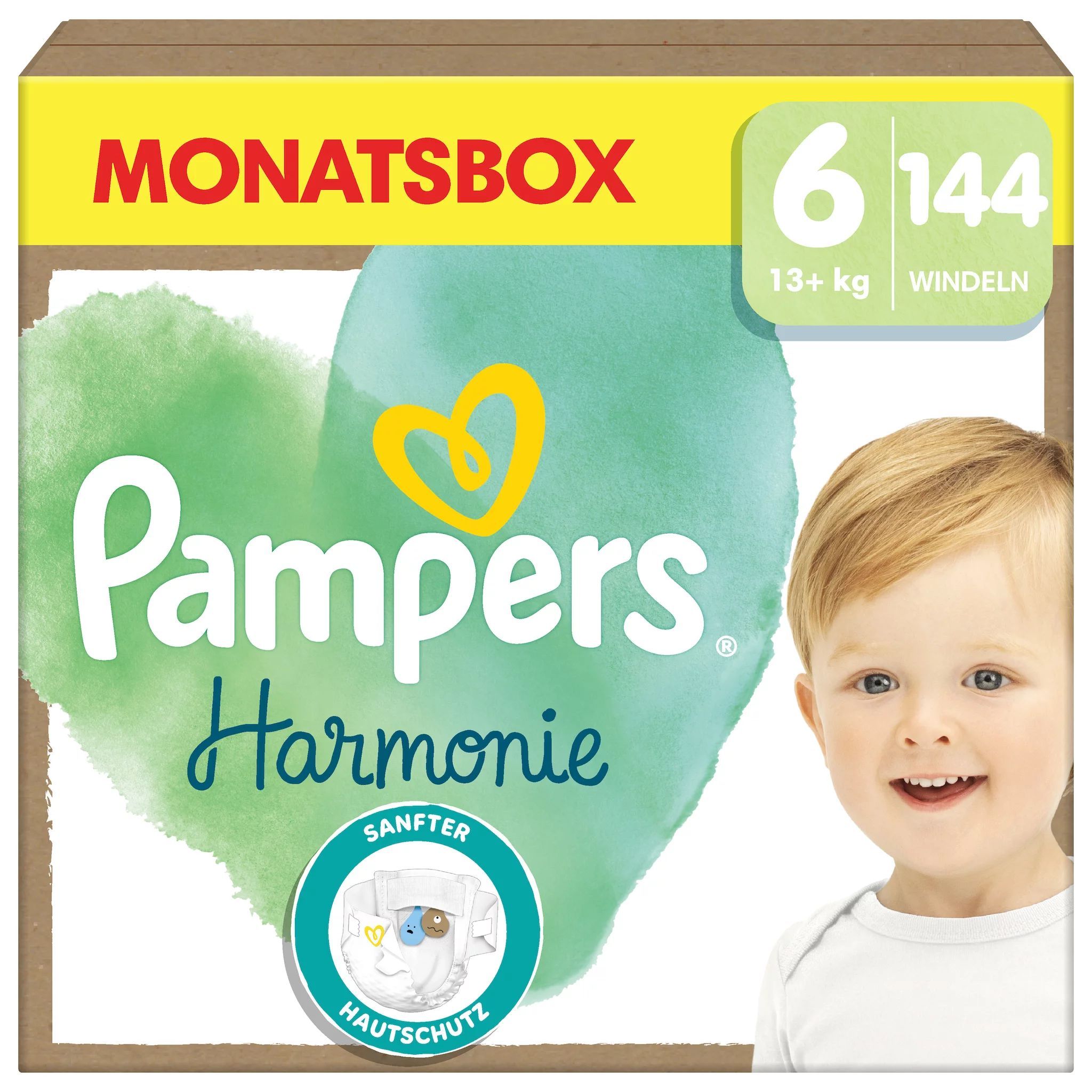 Pampers Harmonie Gr.6 Junior 13+kg Monatsbox Windeln 144 St