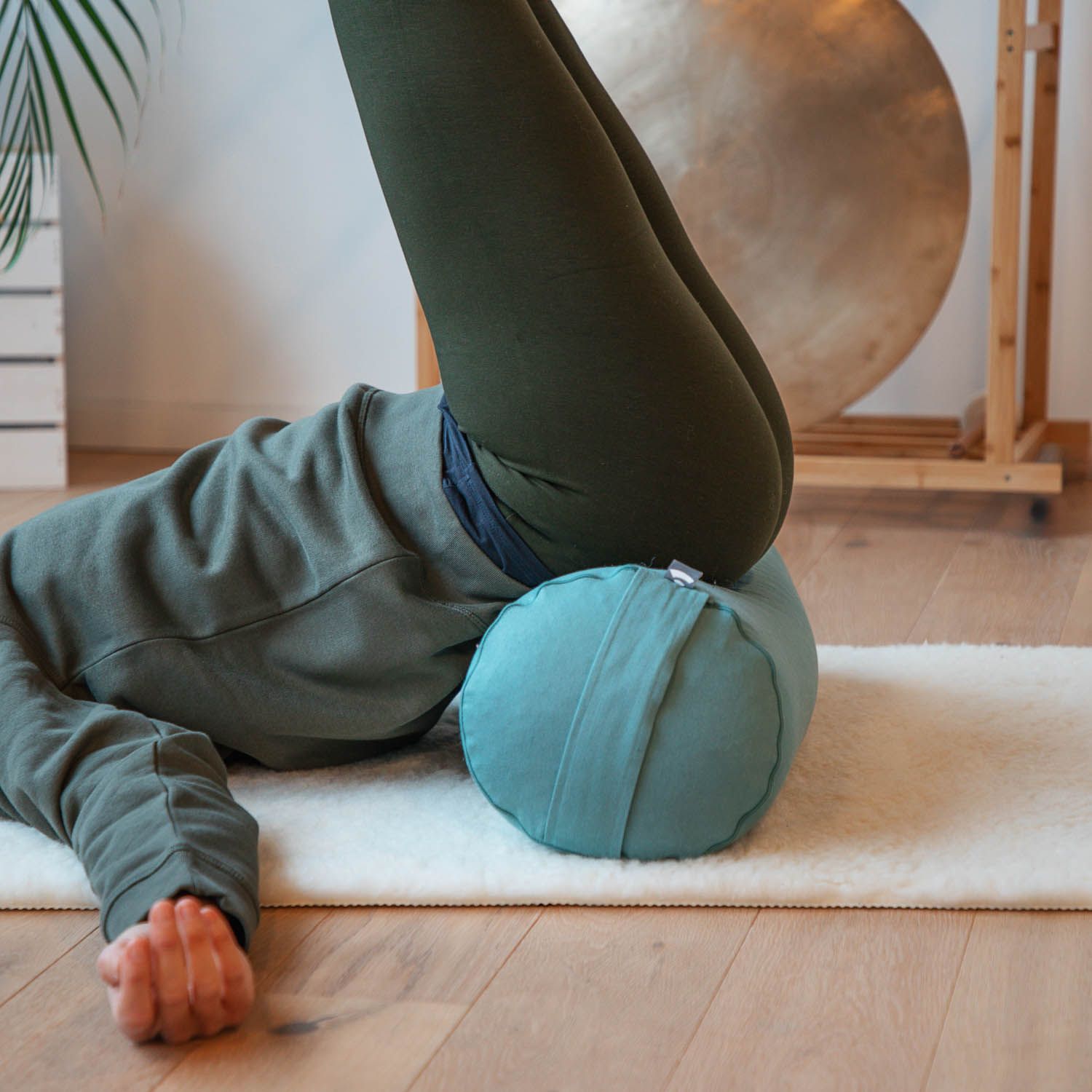 bodhi Yoga-Bolster (rund) ECO, Füllung KAPOK Anthrazit