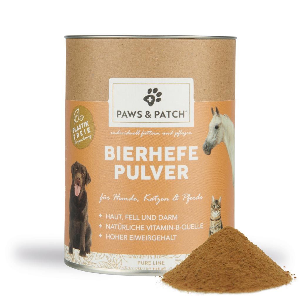 PAWS&PATCH BIERHEFE Pulver für Hunde, Katzen und Pferde