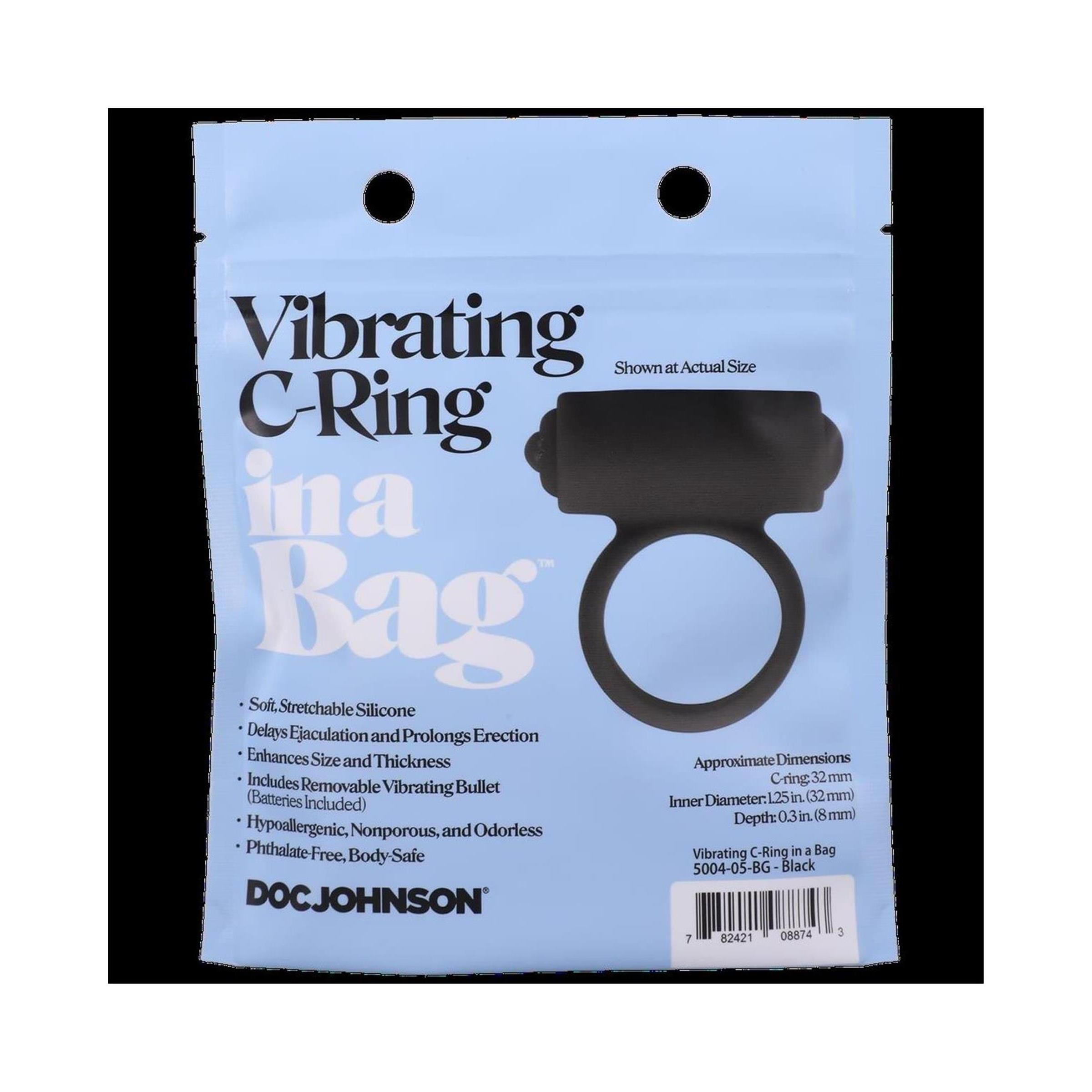 Doc Johnson Vibrating C-Ring Black