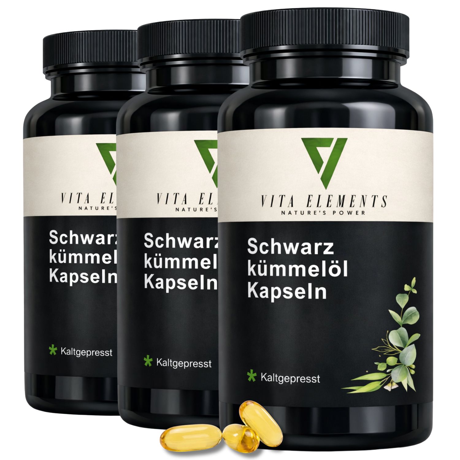 Vita Elements Schwarzkümmelöl Kapseln