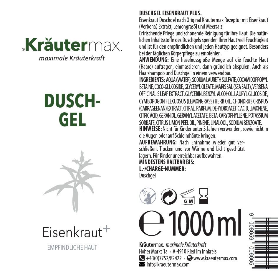 Kräutermax Duschgel Eisenkraut plus Nachfüllung