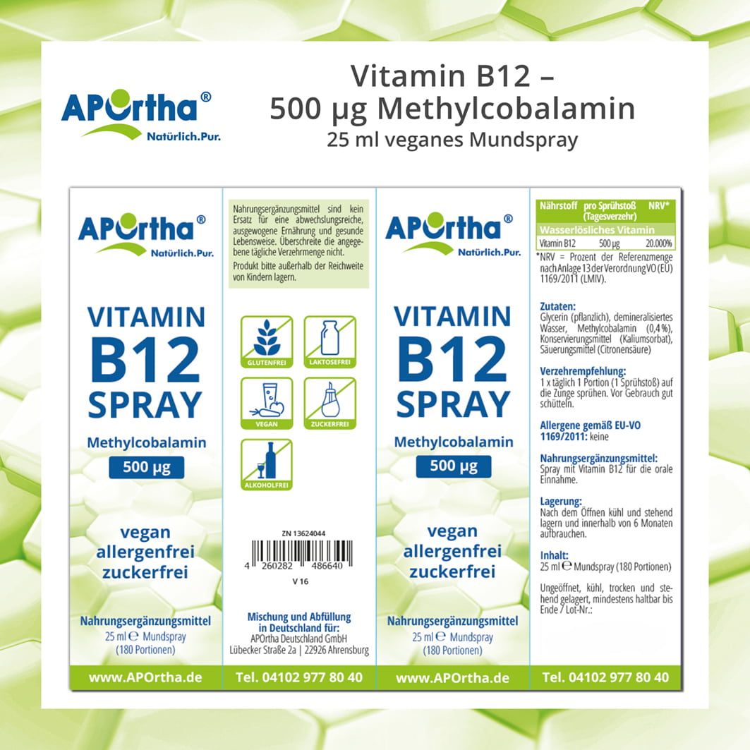 APOrtha® Vitamin B12 Mundspray - 500 µg