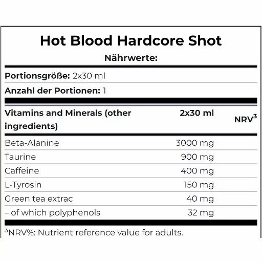 Scitec Hot Blood Hardcore Shot 1,78 kg Flüssigkeit