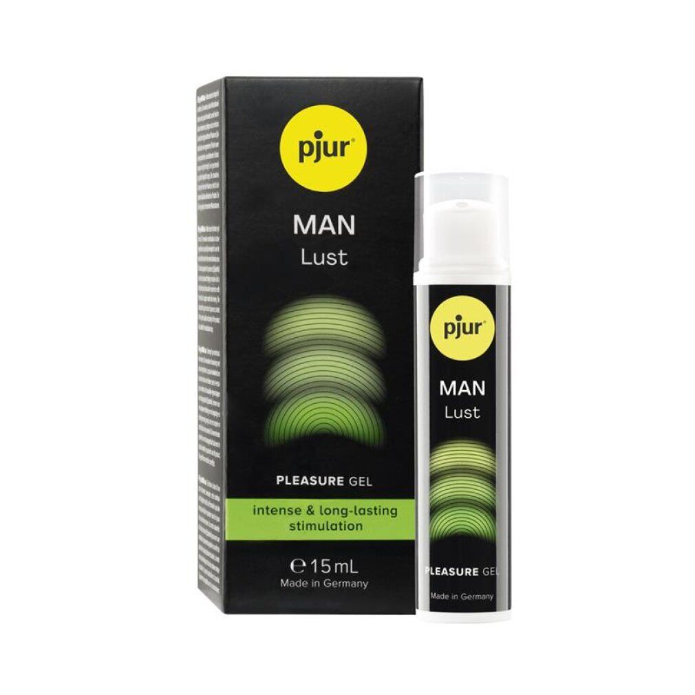 pjur MAN Lust Pleasure Gel 15ml Flasche und Verpackung.