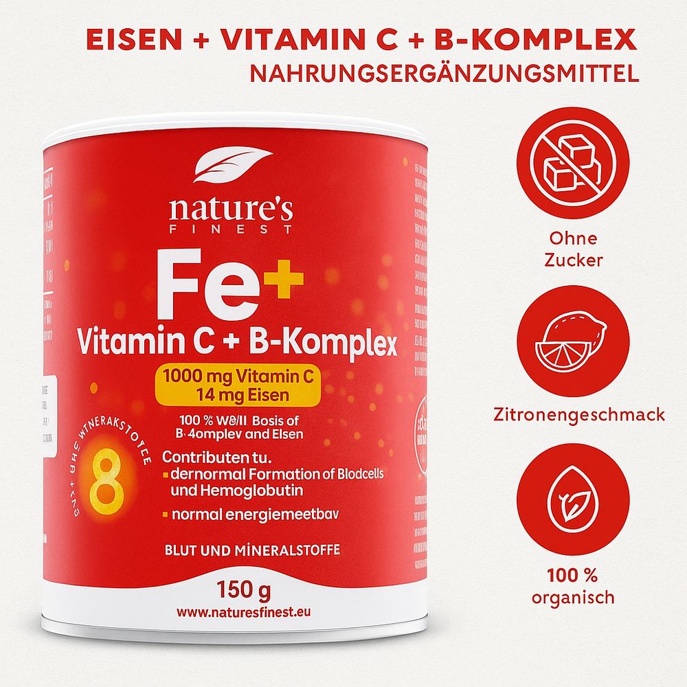 Nature's Finest Eisen + Vitamin C + B-Komplex