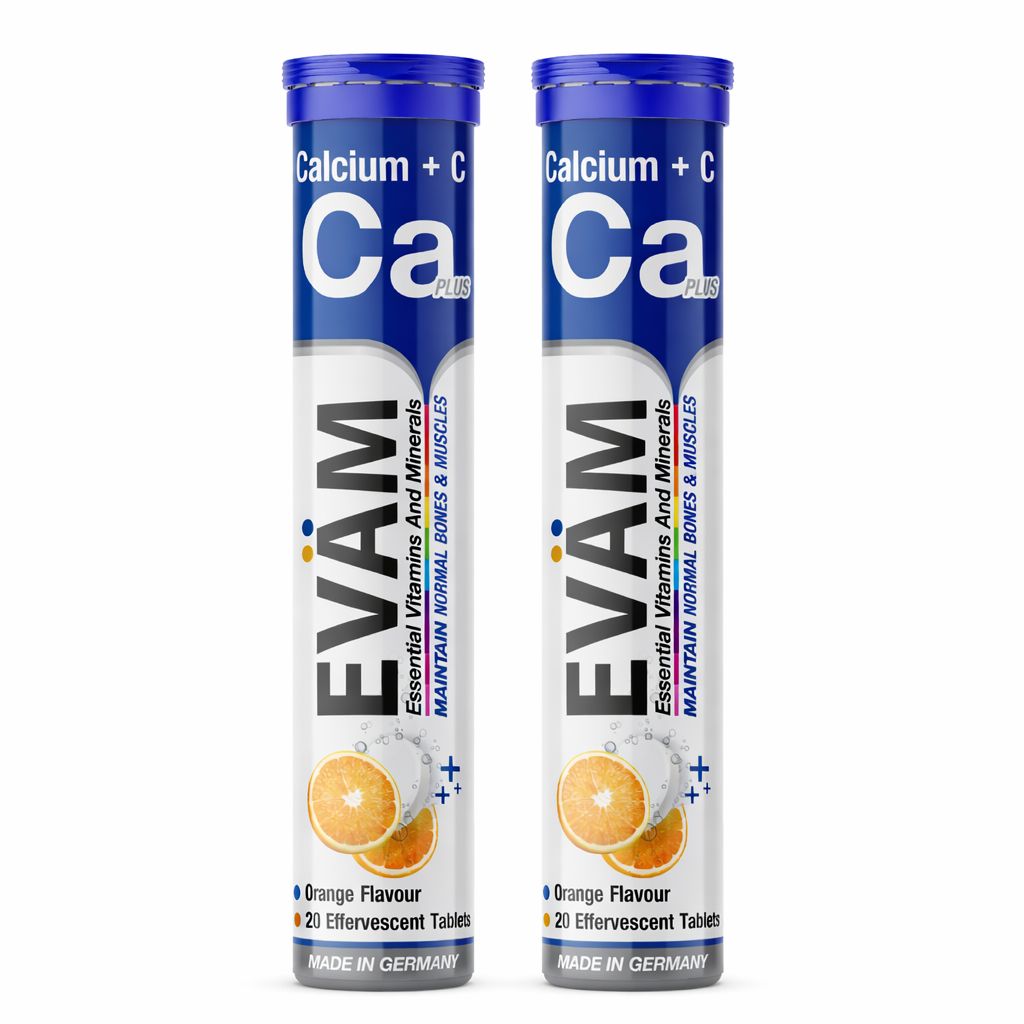 Eväm Calcium + Vitamin C Brausetabletten - 2 Set 40 St