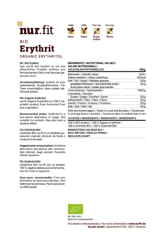 nur.fit BIO Erythrit