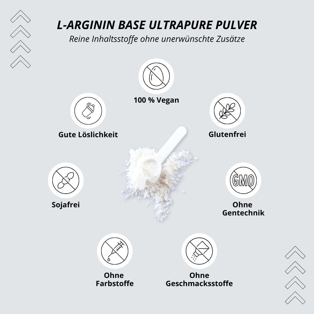 nutri+ L-Arginin Base Pulver 500g - Aminosäure