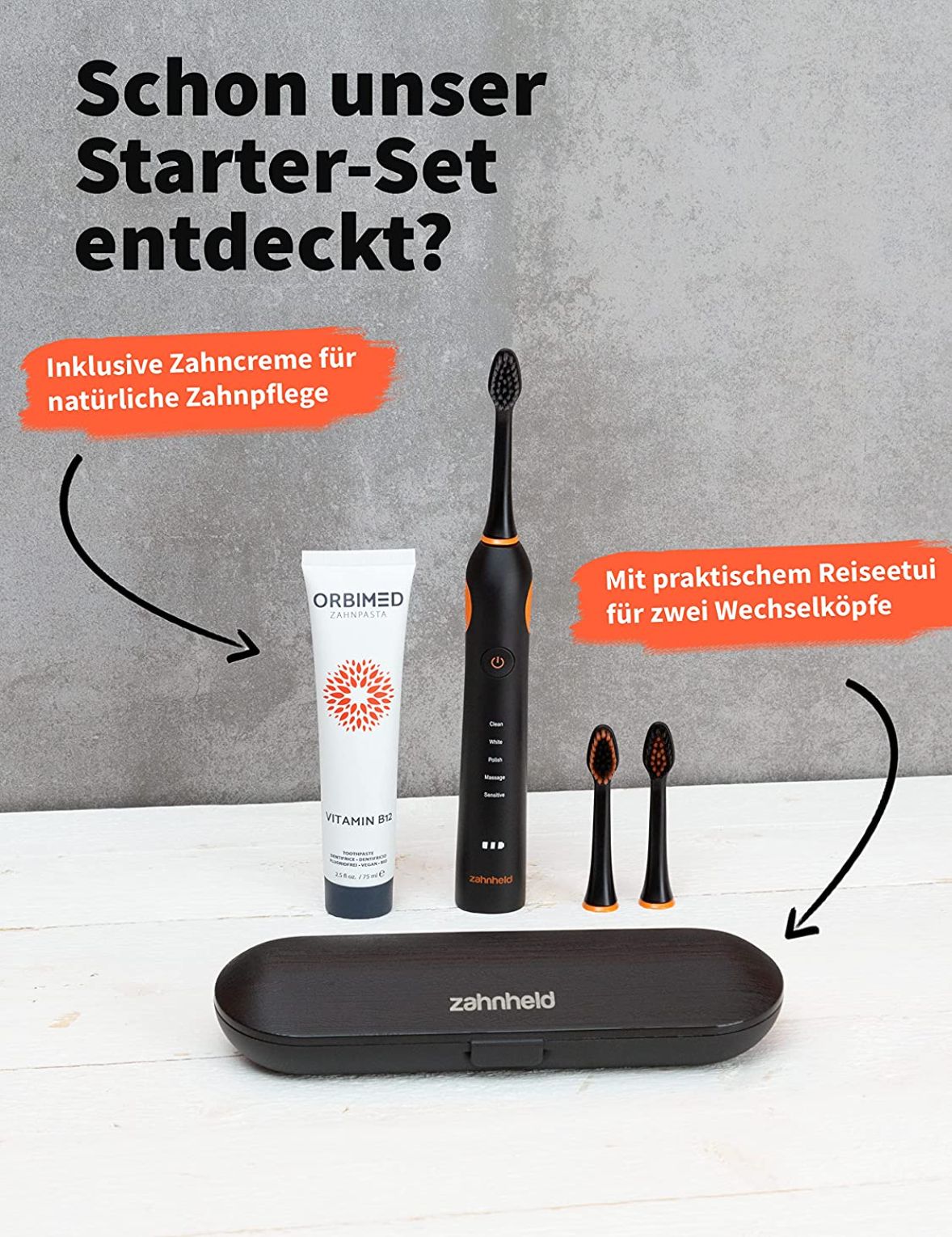 Zahnheld Bürstenkopf Basic Mini weiß (3 Stück)