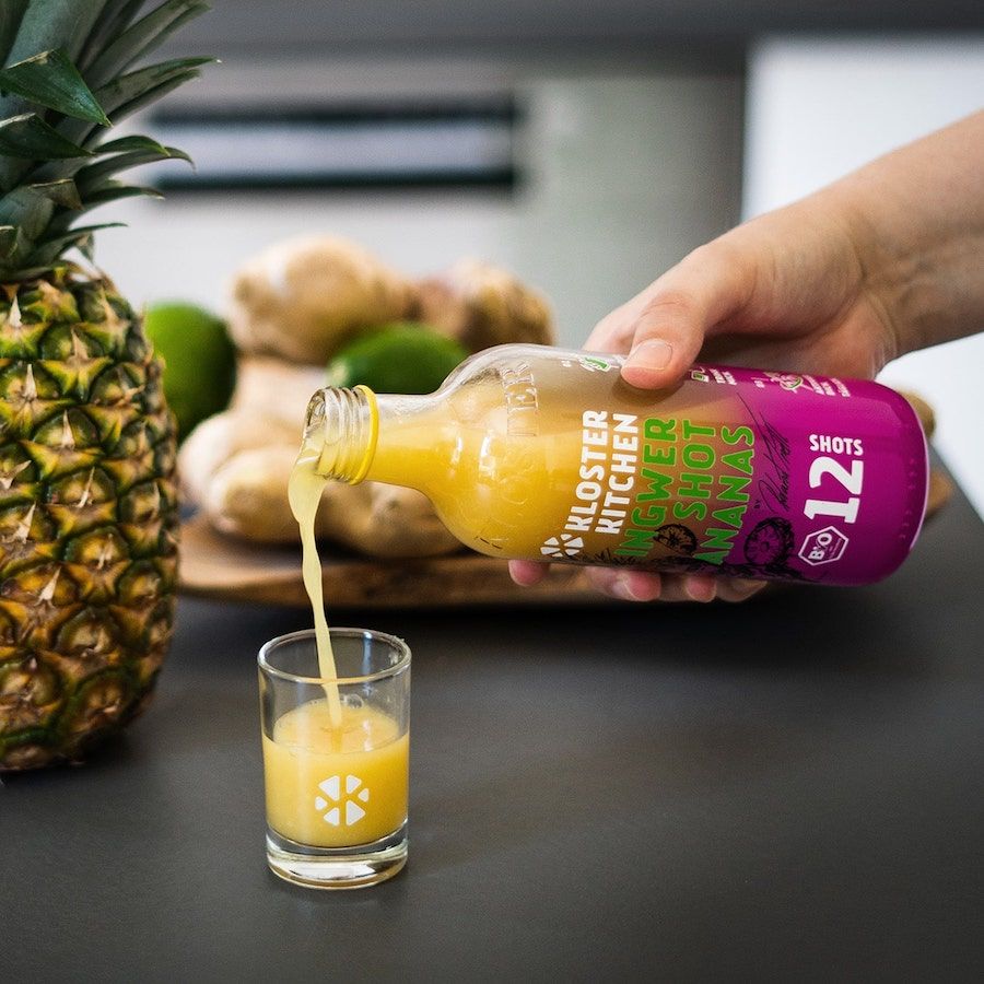 Kloster Kitchen Bio Ingwer Shot Ananas Box (inkl. 0,25€ EINWEG Pfand)