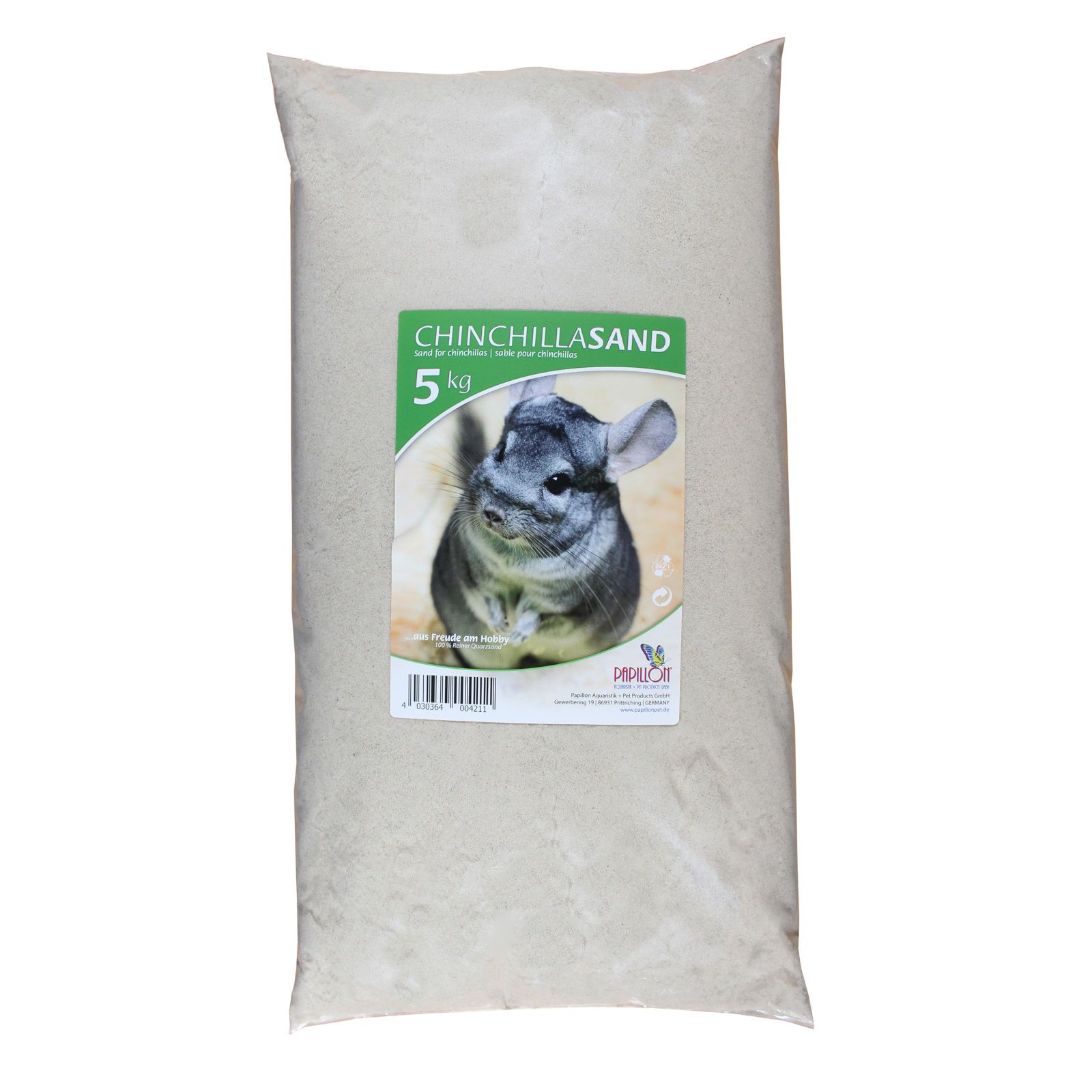 Papillon Chinchilla Badesand - Quarz