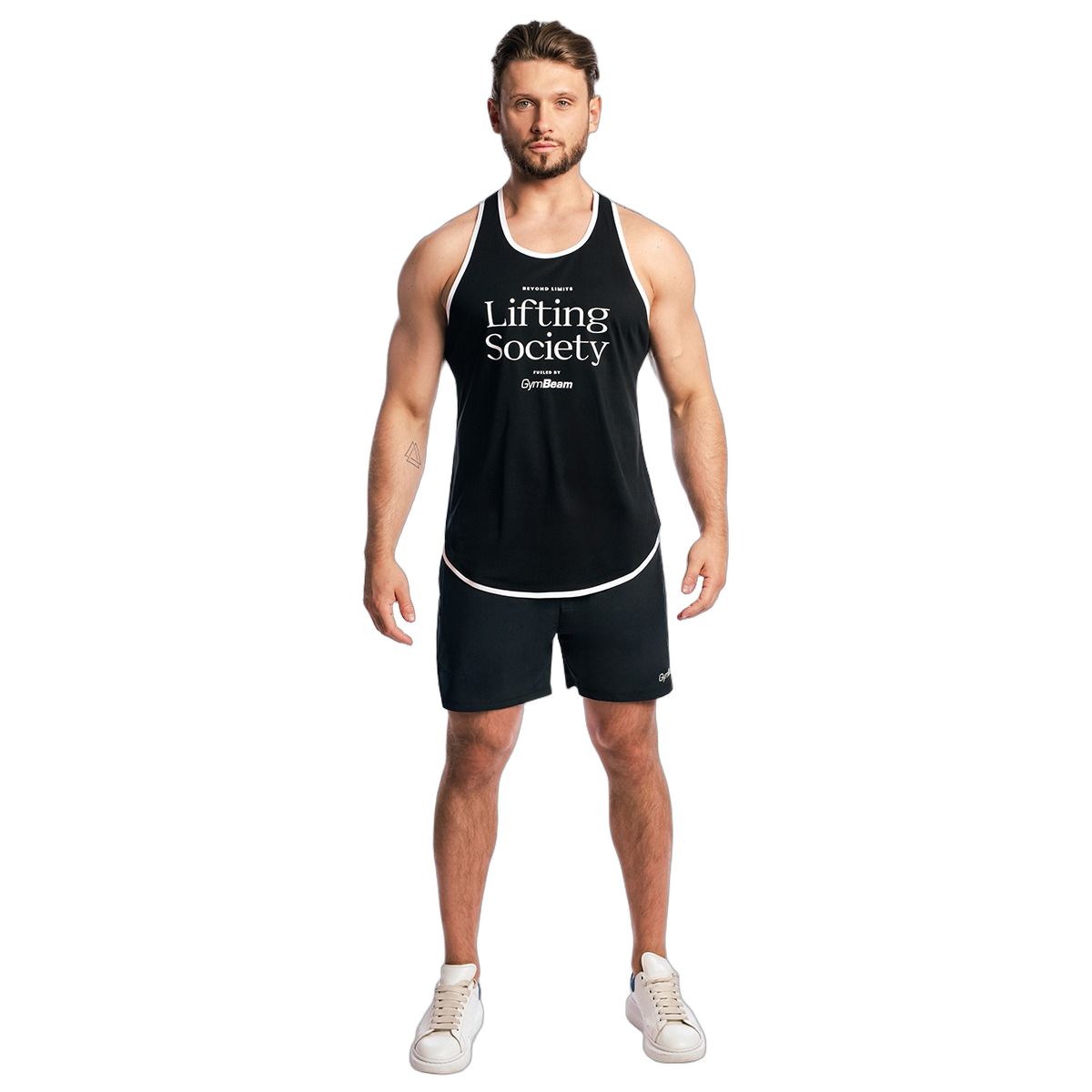 GymBeam Tanktop Herren Stringer locker mit tiefen Armlöchern in Black