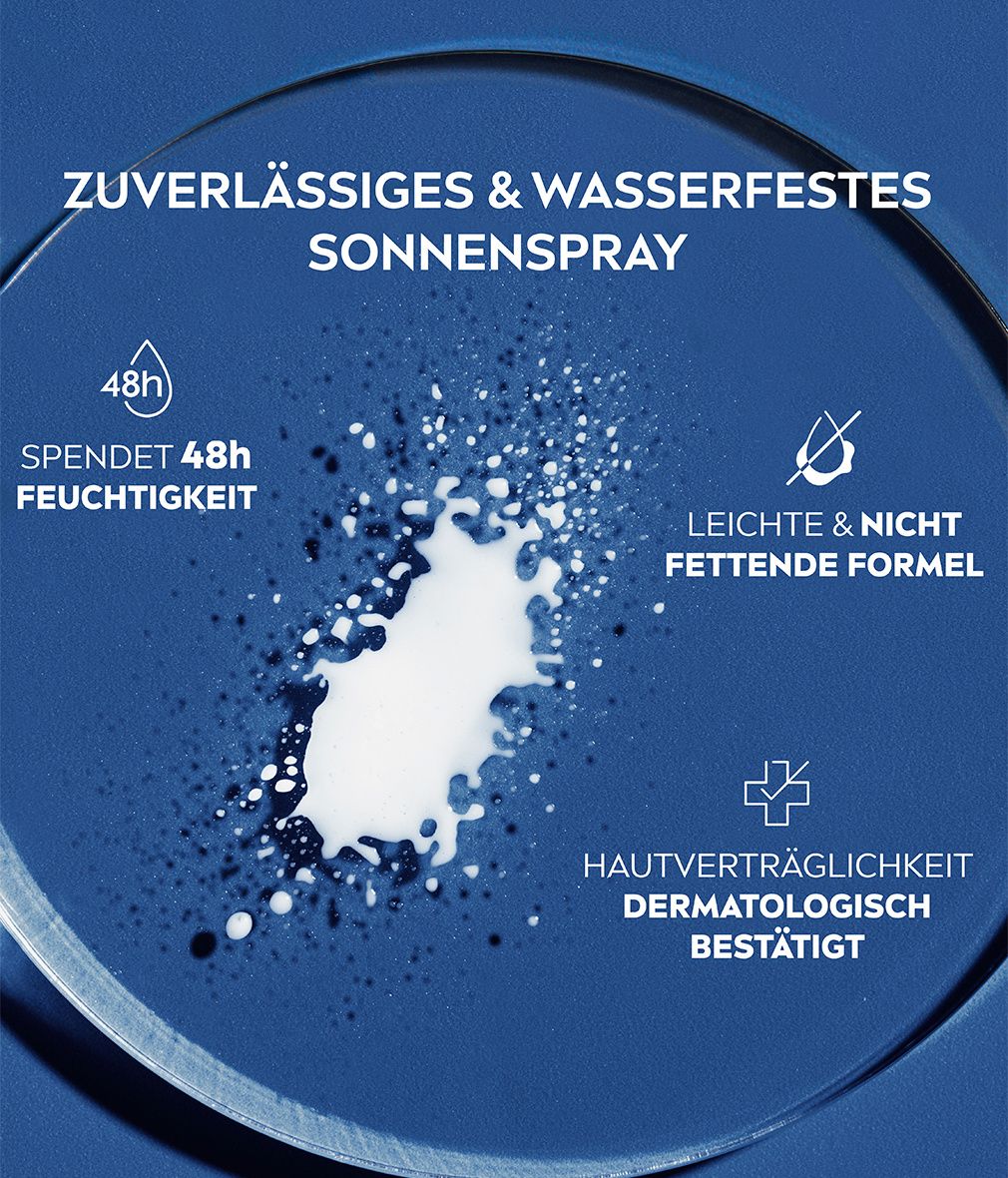 NIVEA SUN Schutz & Pflege Sonnenspray Wasserfest LSF30