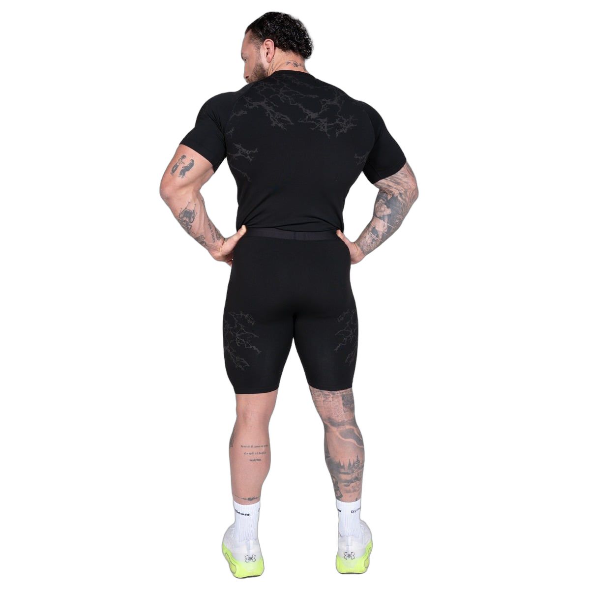 GymBeam Shorts Herren slim nahtlos in Schwarz