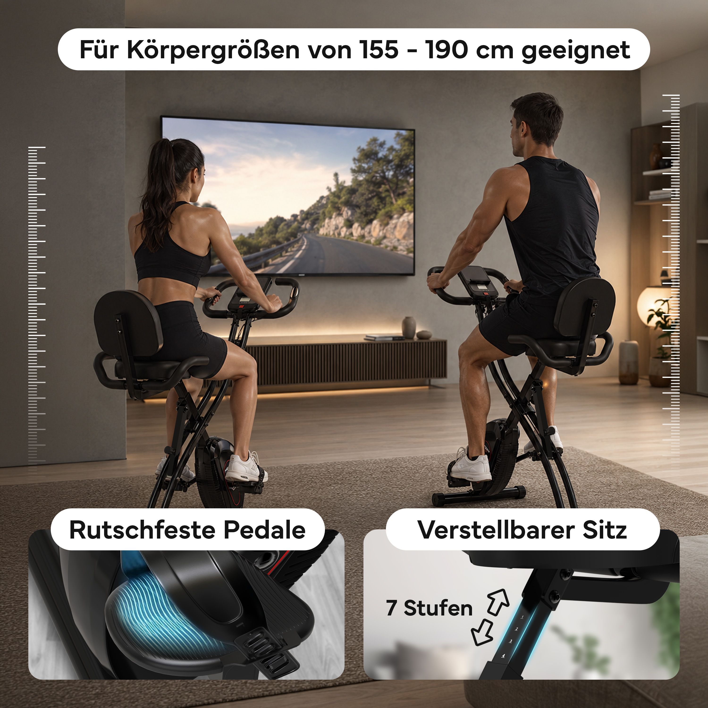 Heimtrainer Fahrrad klappbar
