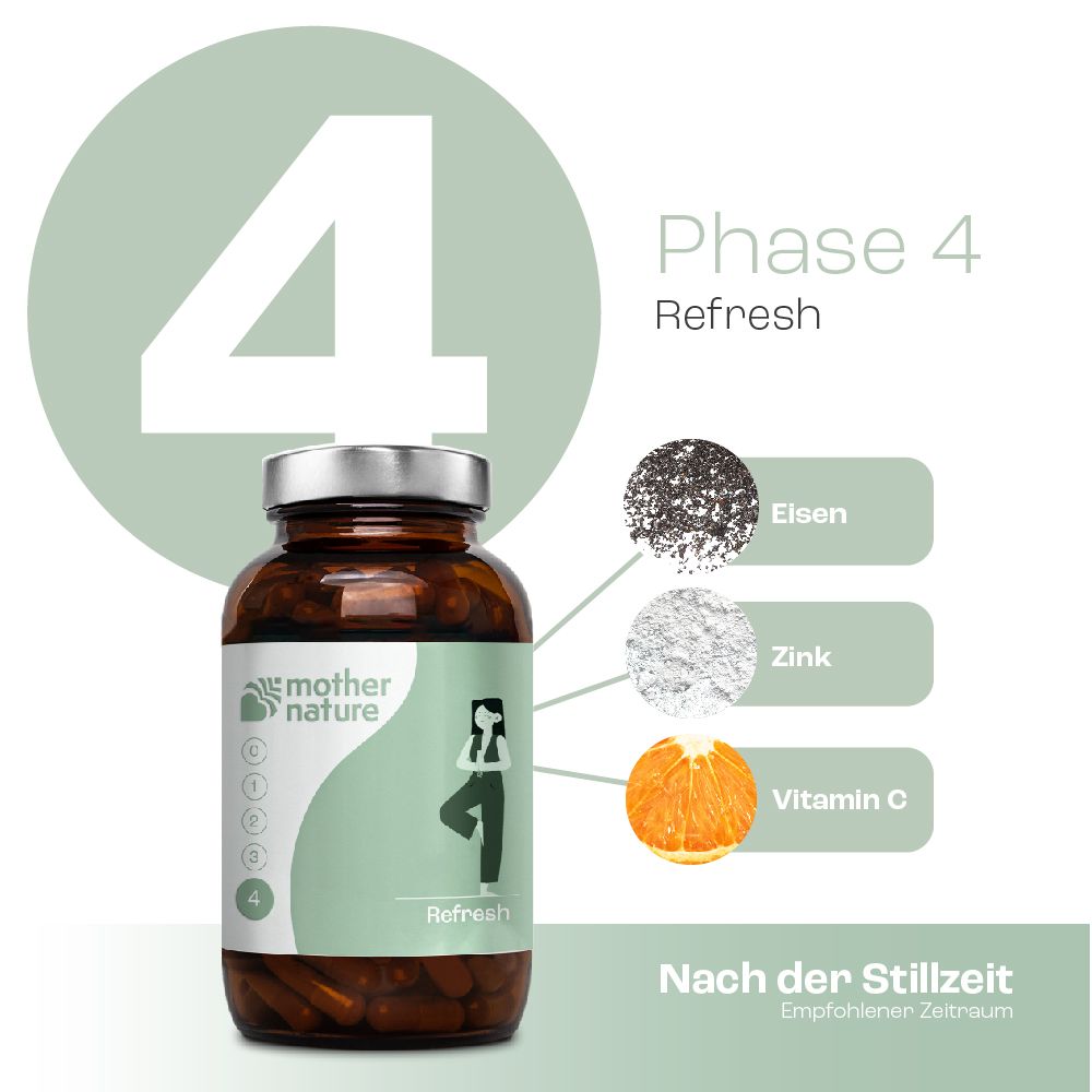 Mother Nature® Schwangerschaftsvitamine für Frauen nach der Stillzeit - Phase 4 32 g Kapseln