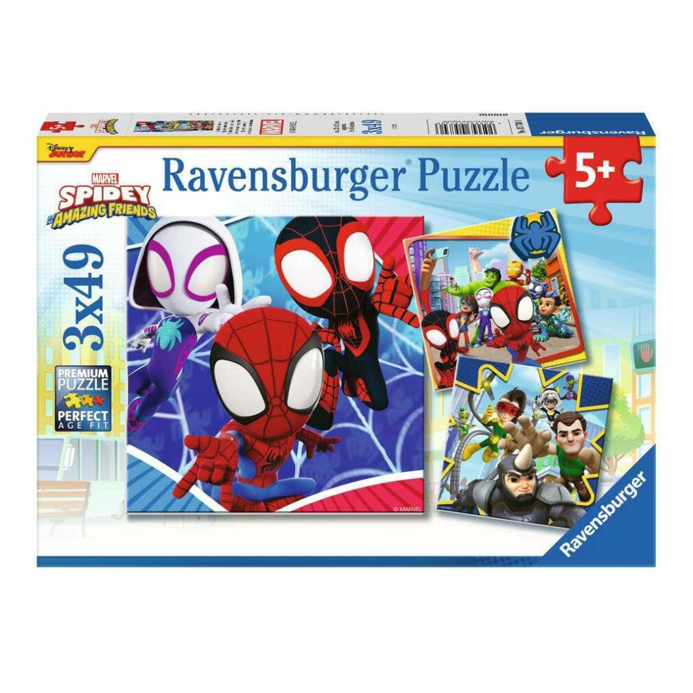 Ravensburger - Puzzle Spidey's Abenteuer 3x49p