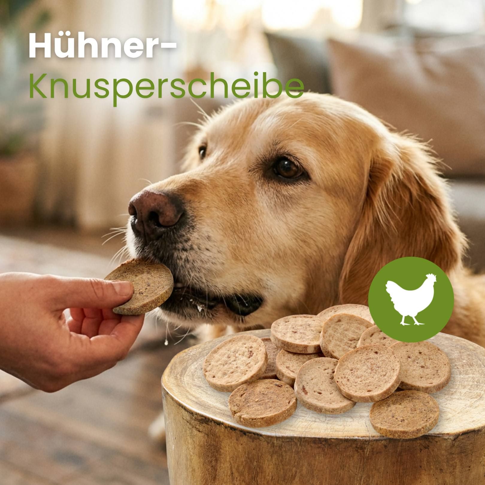 Hundefutter: Getrocknete Fischsnacks, auf weißem Hintergrund.