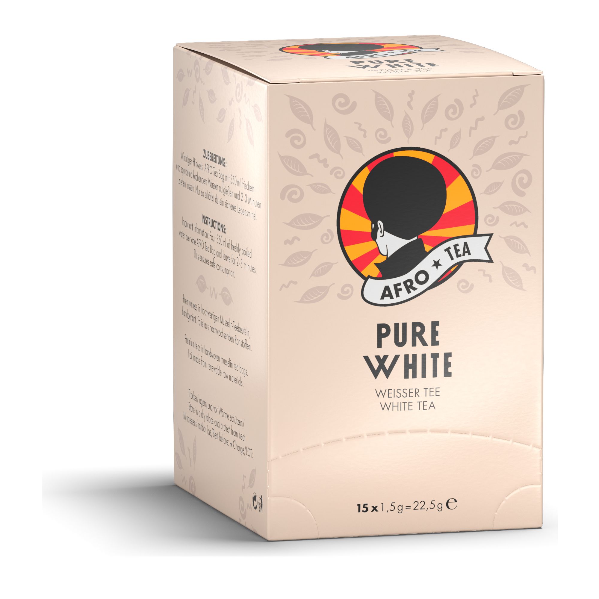 Afro TEA Pure White Weißer Tee - Premium 15 St
