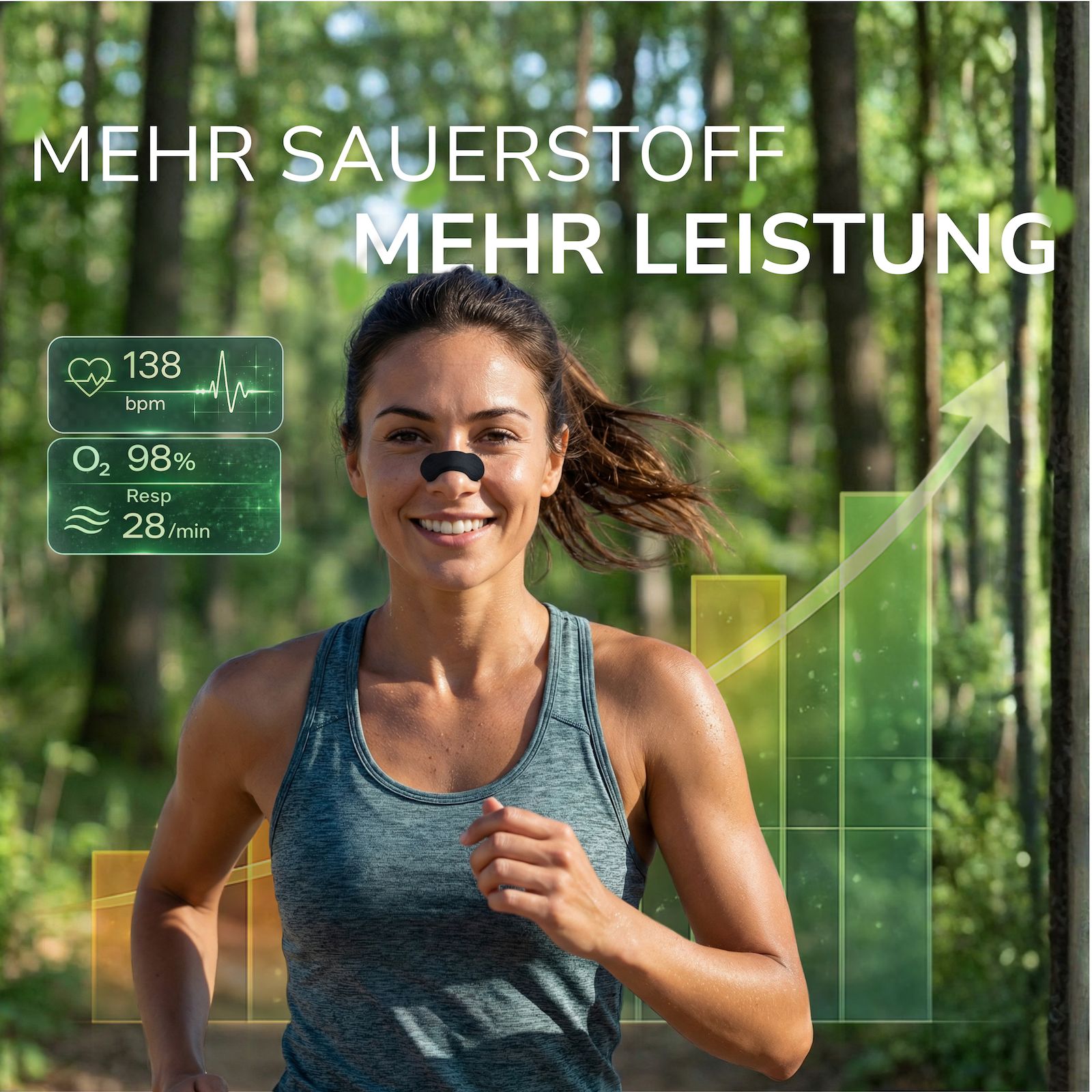 Health Press Nasenpflaster Schwarz Abgerundet - Nasenstrips