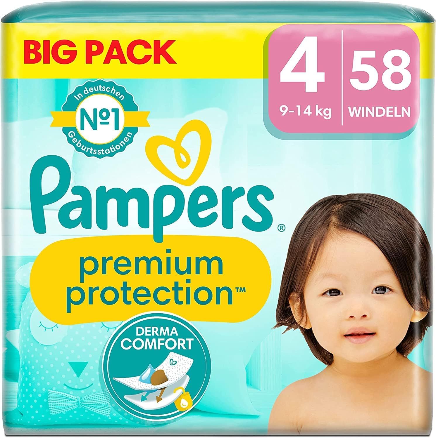 Pampers - Windeln "Premium Protection" Gr.4, 9-14kg